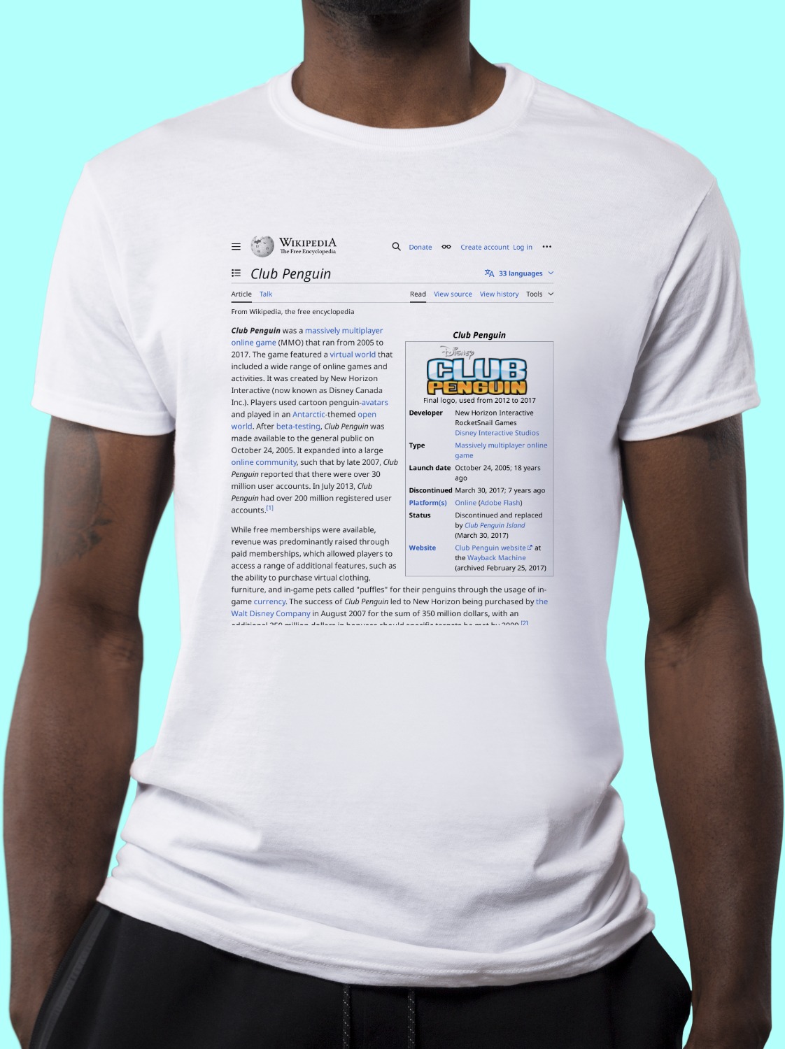 Club_Penguin Wikipedia Shirt