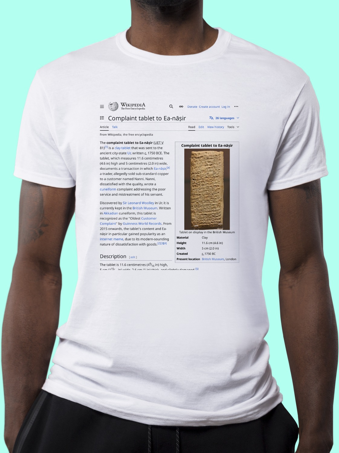 Complaint_tablet_to_Ea-nasir Wikipedia Shirt