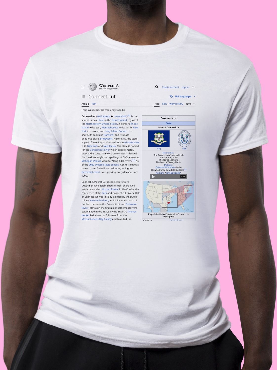 Connecticut Wikipedia Shirt