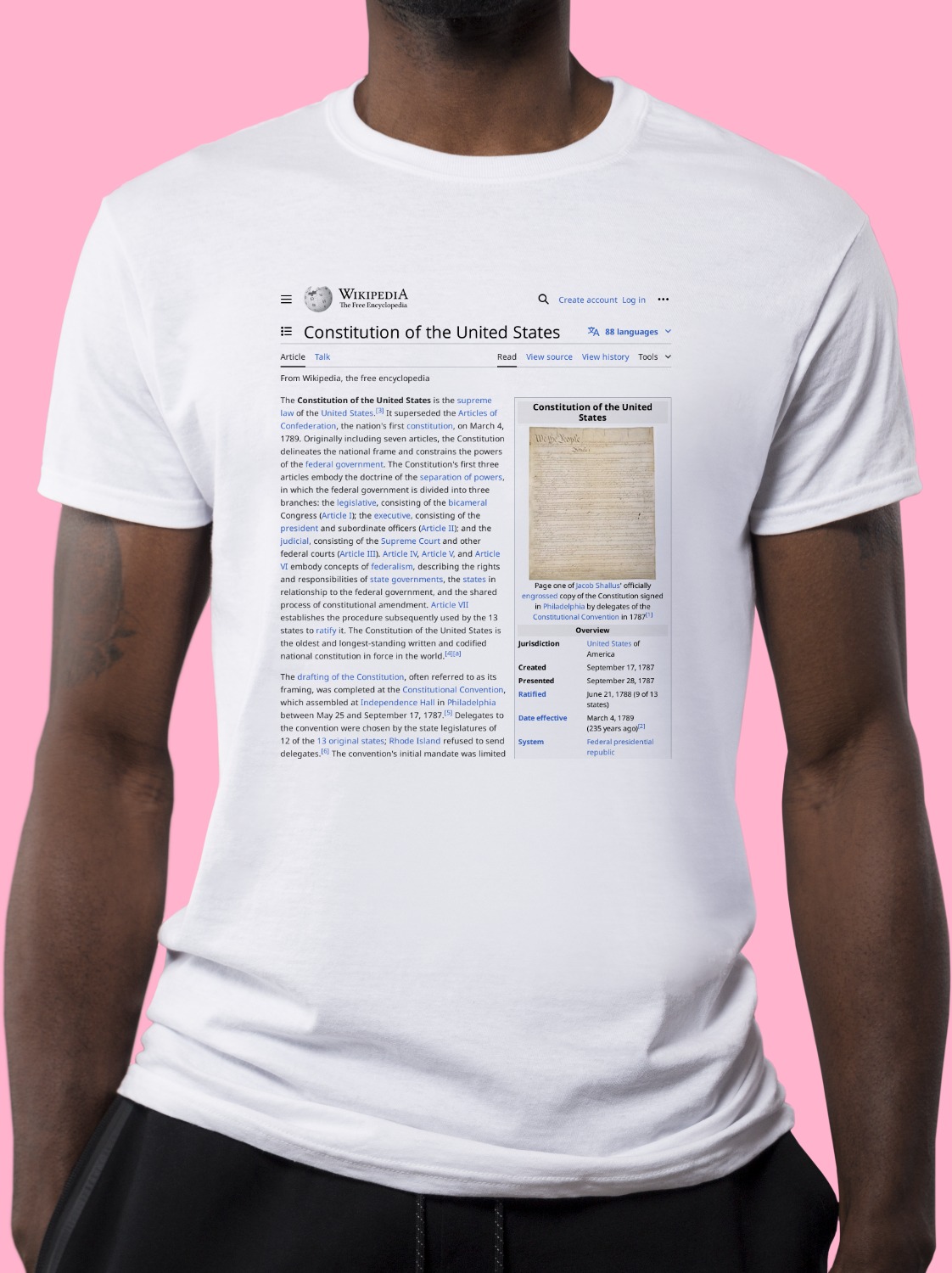 Constitution_of_the_United_States Wikipedia Shirt