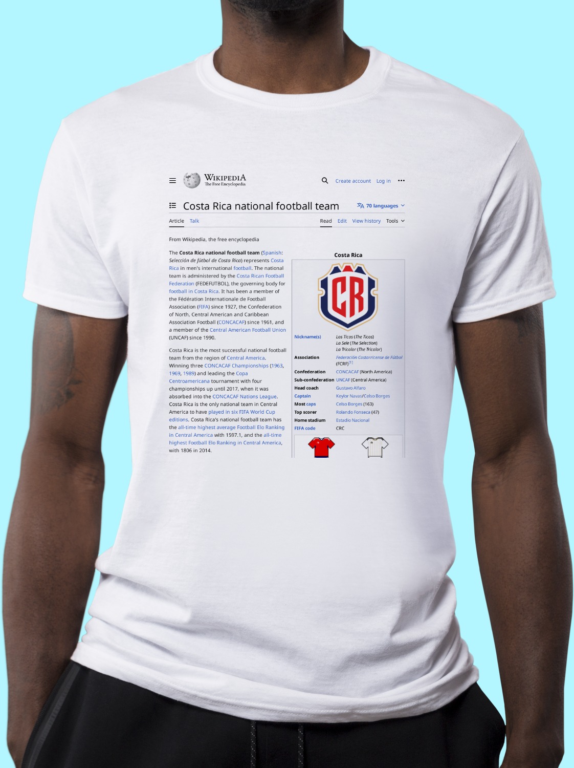 Costa_Rica_national_football_team Wikipedia Shirt