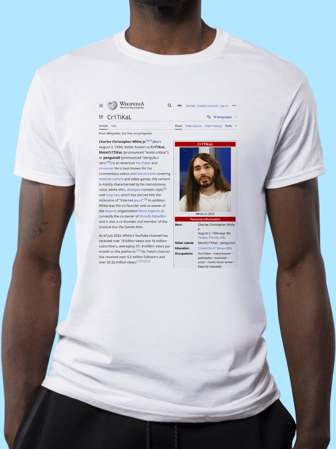 Cr1TiKaL Wikipedia Shirt