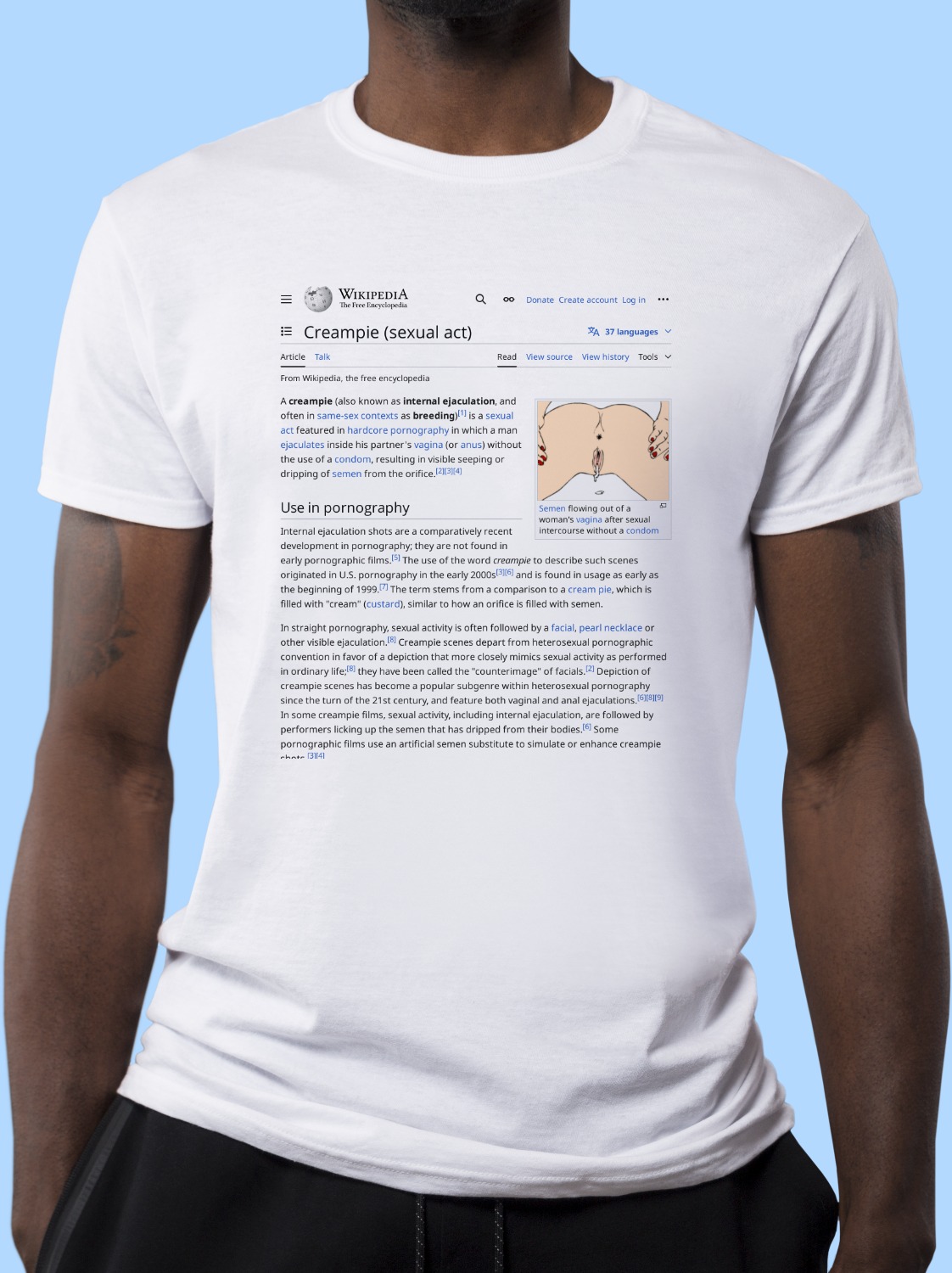 Creampie_(sexual_act) Wikipedia Shirt