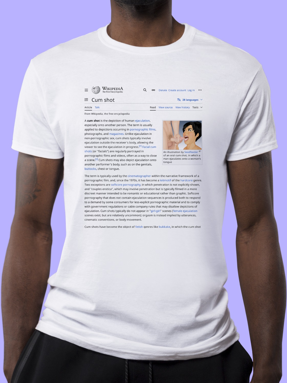 Cum_shot Wikipedia Shirt