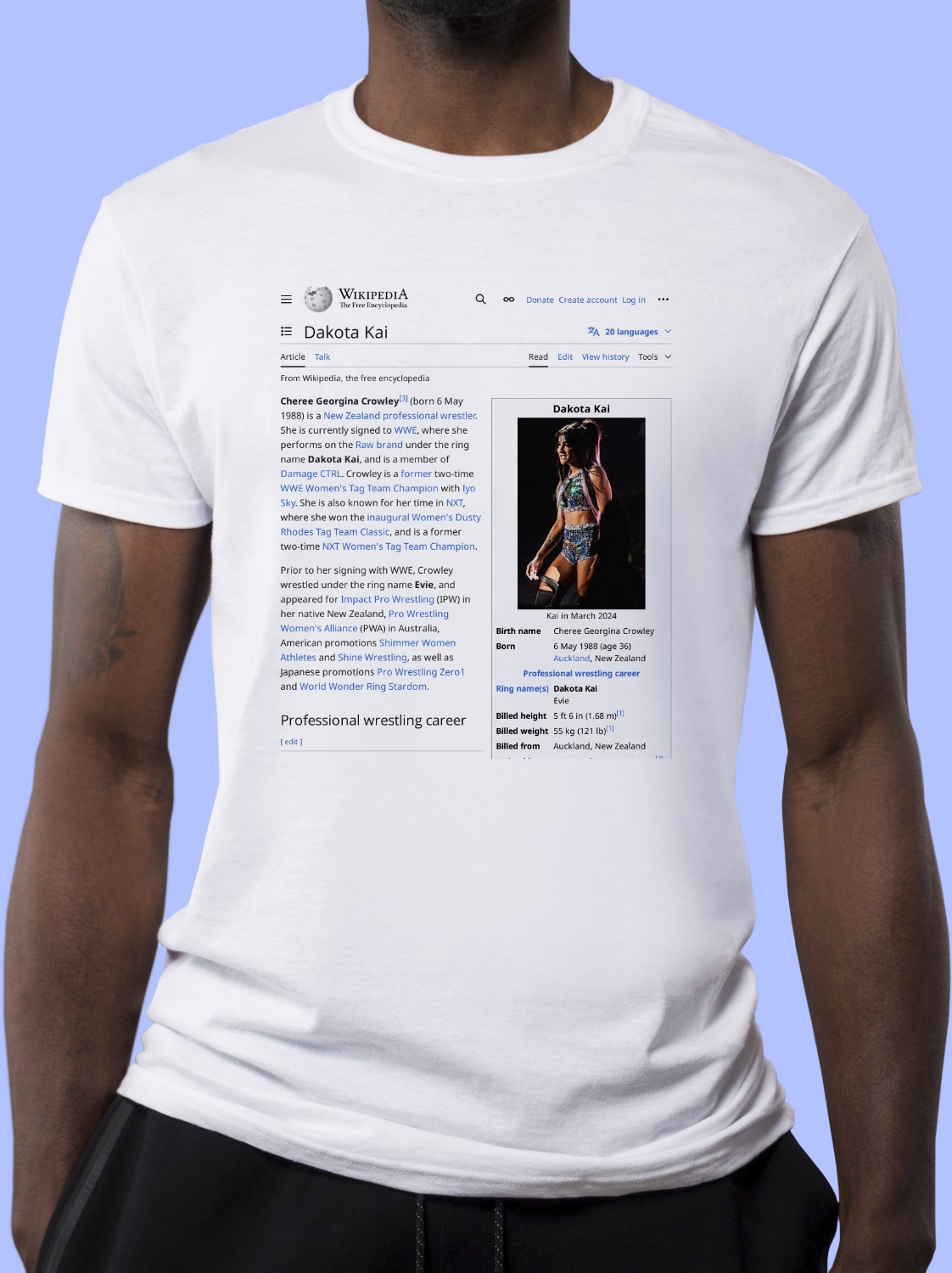 Dakota_Kai Wikipedia Shirt