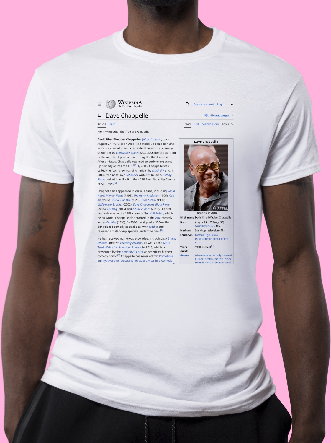 Dave_Chapelle Wikipedia Shirt