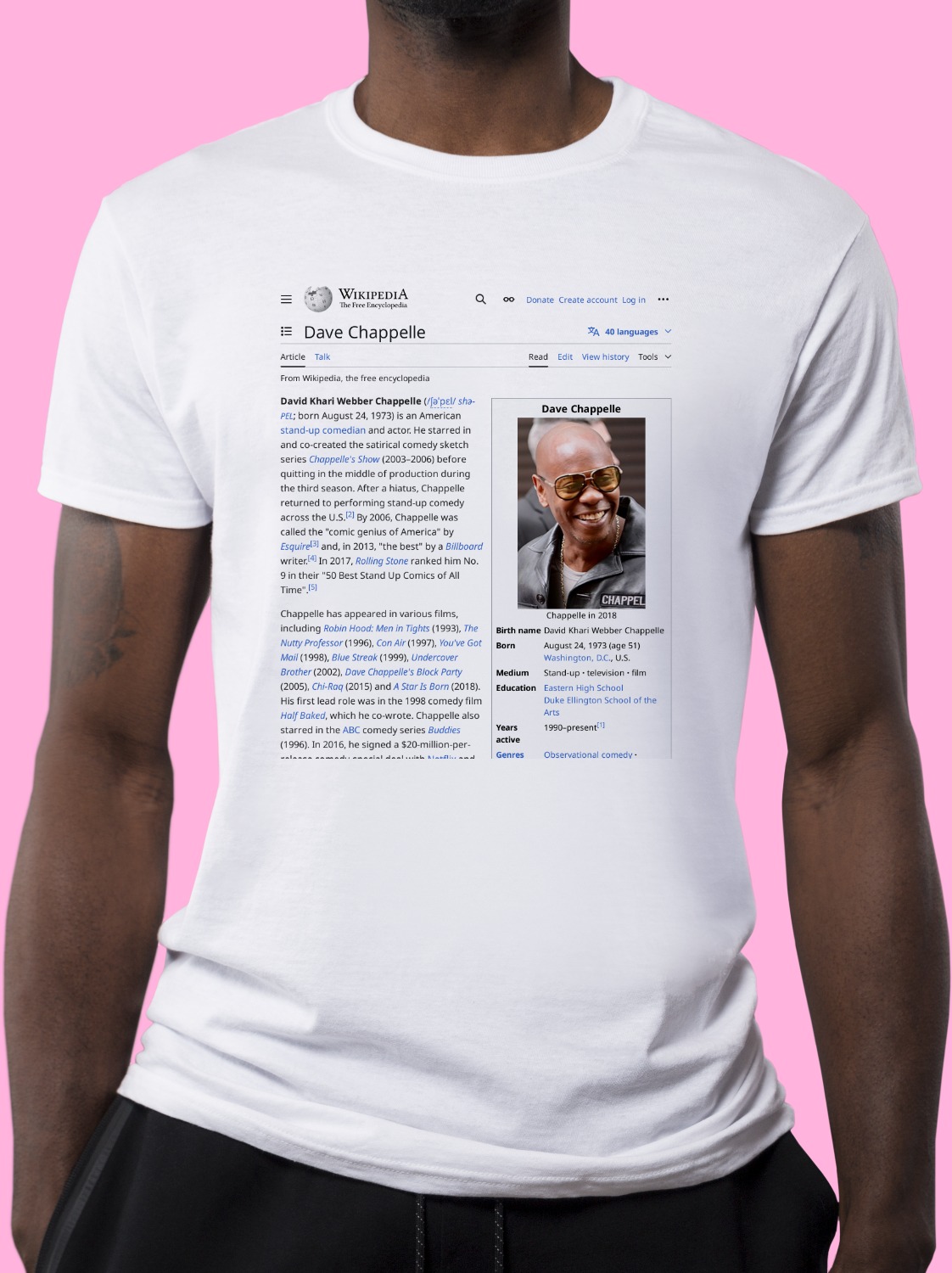 Dave_Chapelle Wikipedia Shirt