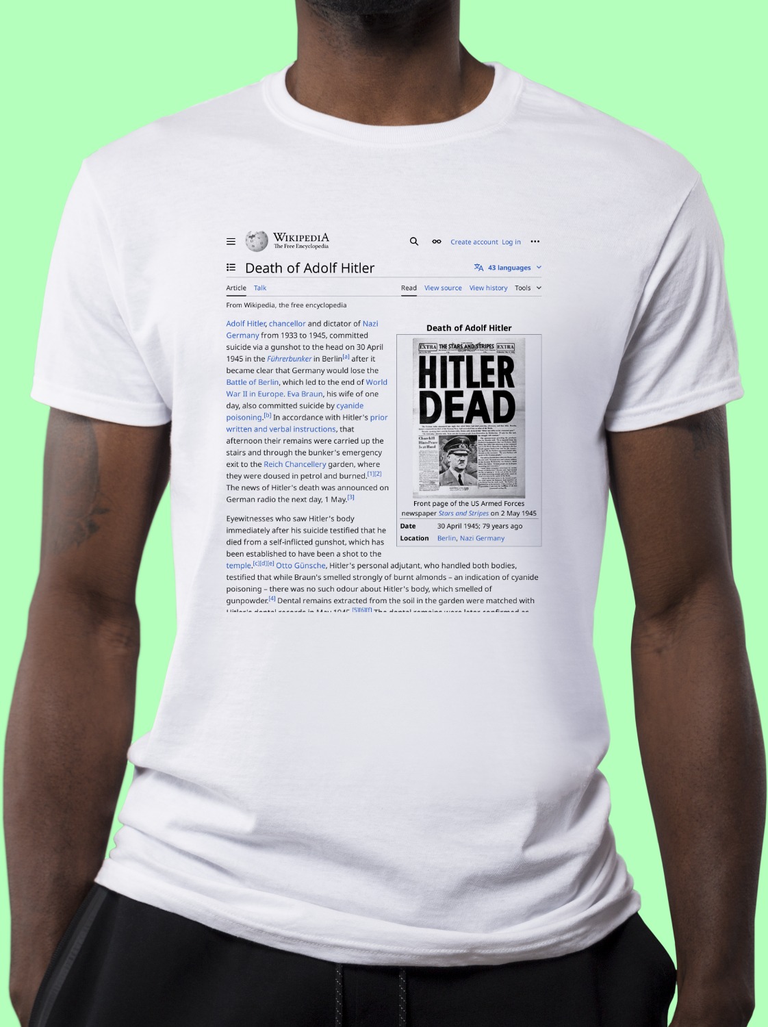 Death_of_Adolf_Hitler Wikipedia Shirt