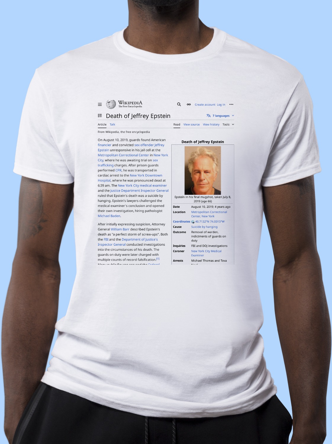 Death_of_Jeffrey_Epstein Wikipedia Shirt