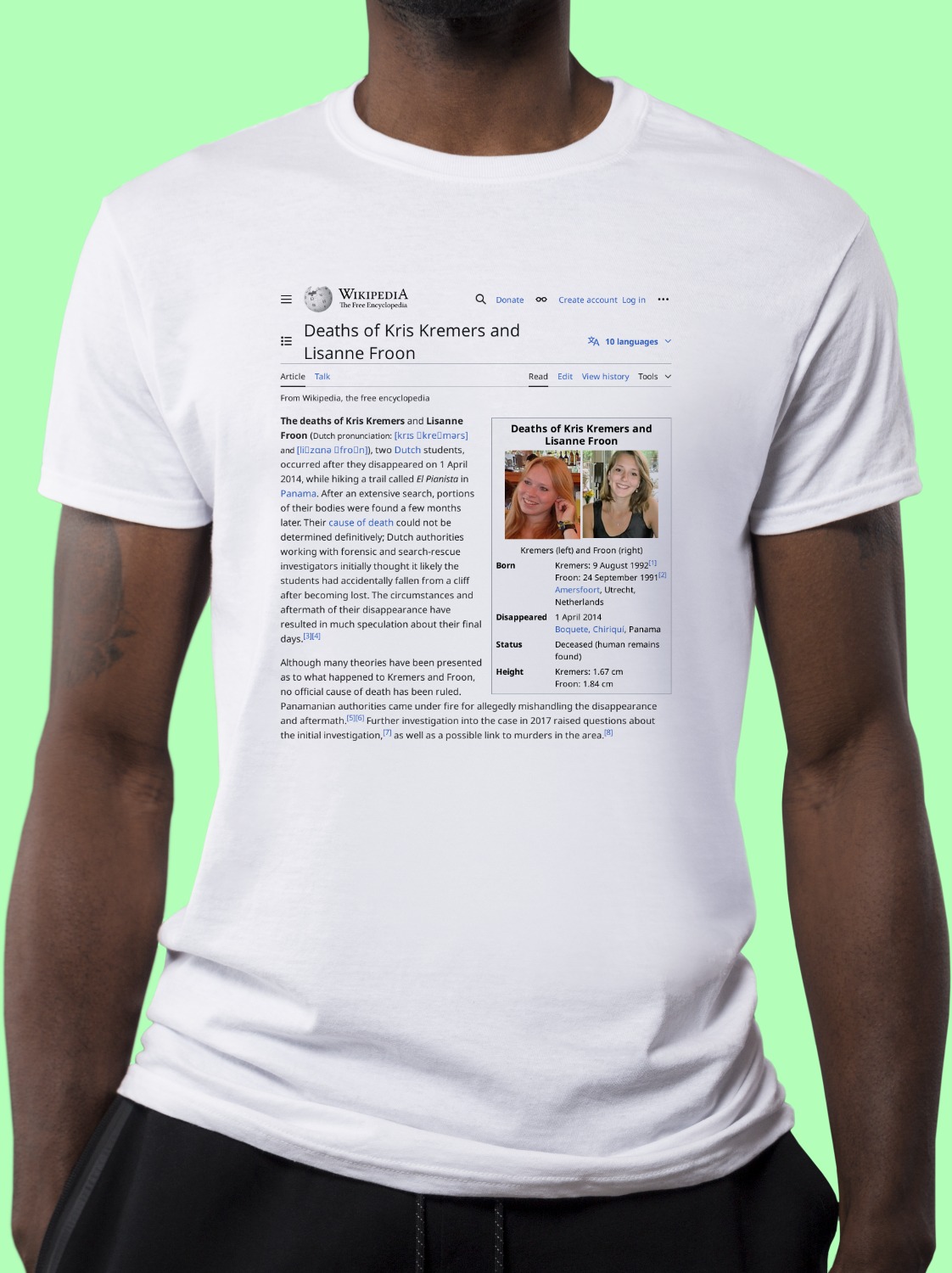 Deaths_of_Kris_Kremers_and_Lisanne_Froon Wikipedia Shirt