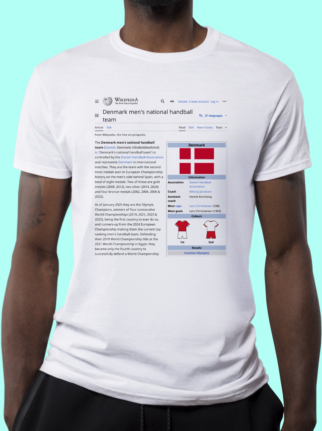 Denmark_men's_national_handball_team Wikipedia Shirt