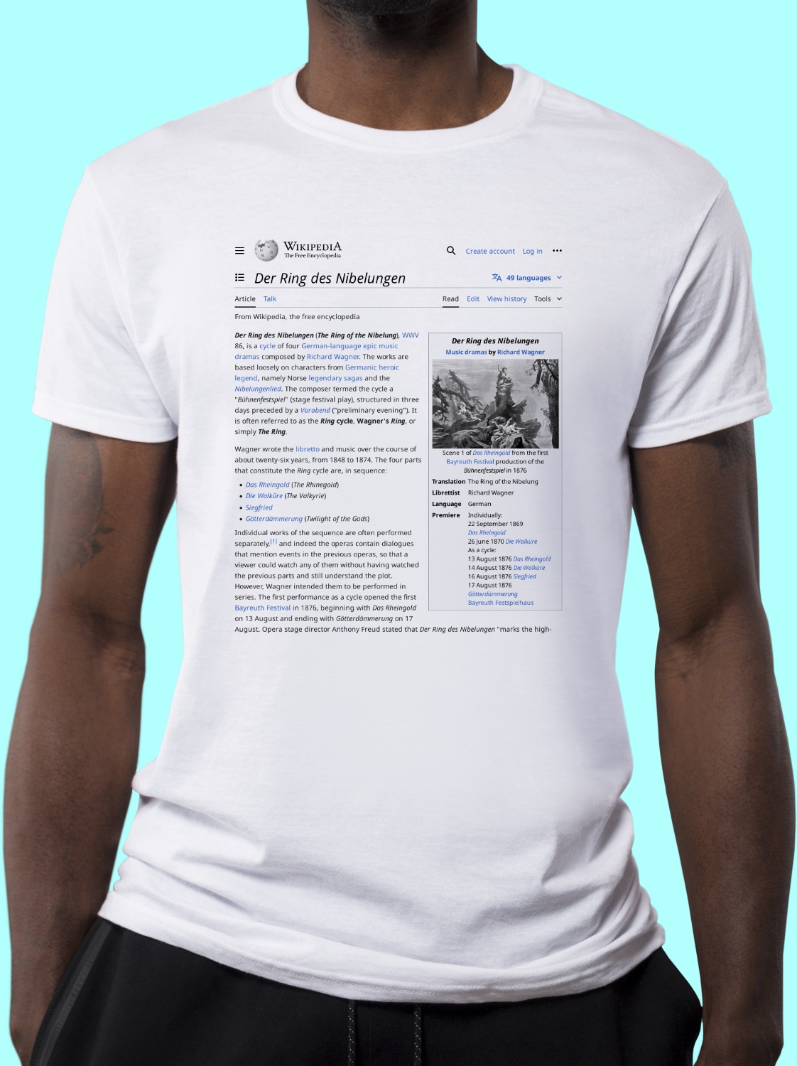 Lot optocht Land Der Ring des Nibelungen Wikipedia T-Shirt