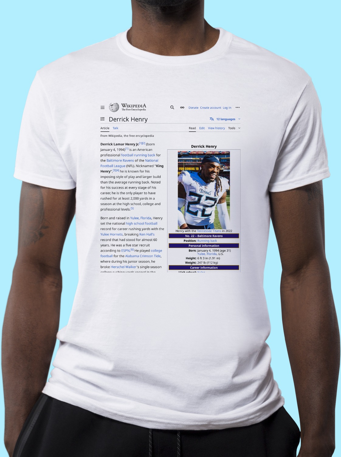 Derrick_Henry Wikipedia Shirt