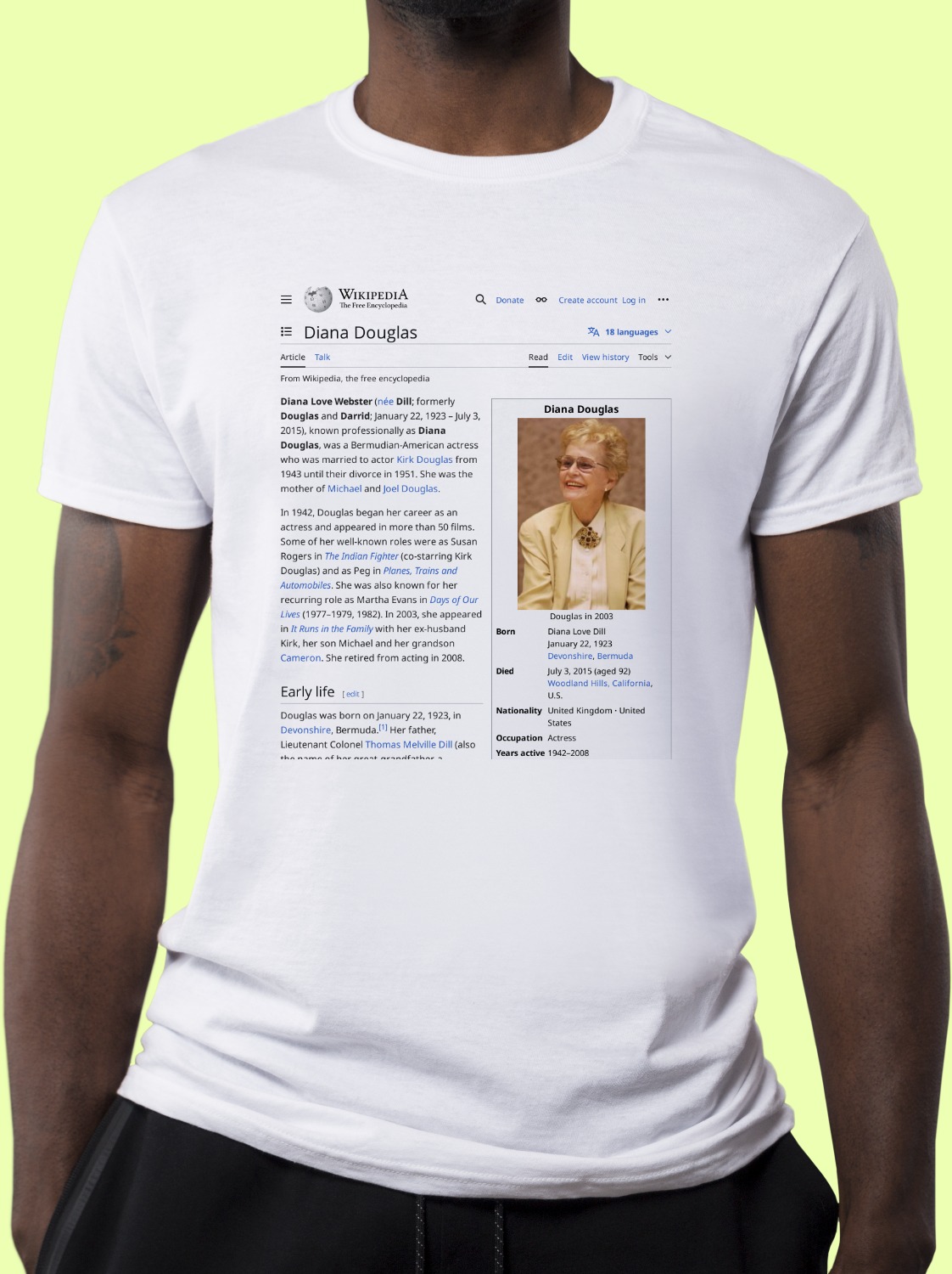 Diana_Douglas Wikipedia Shirt