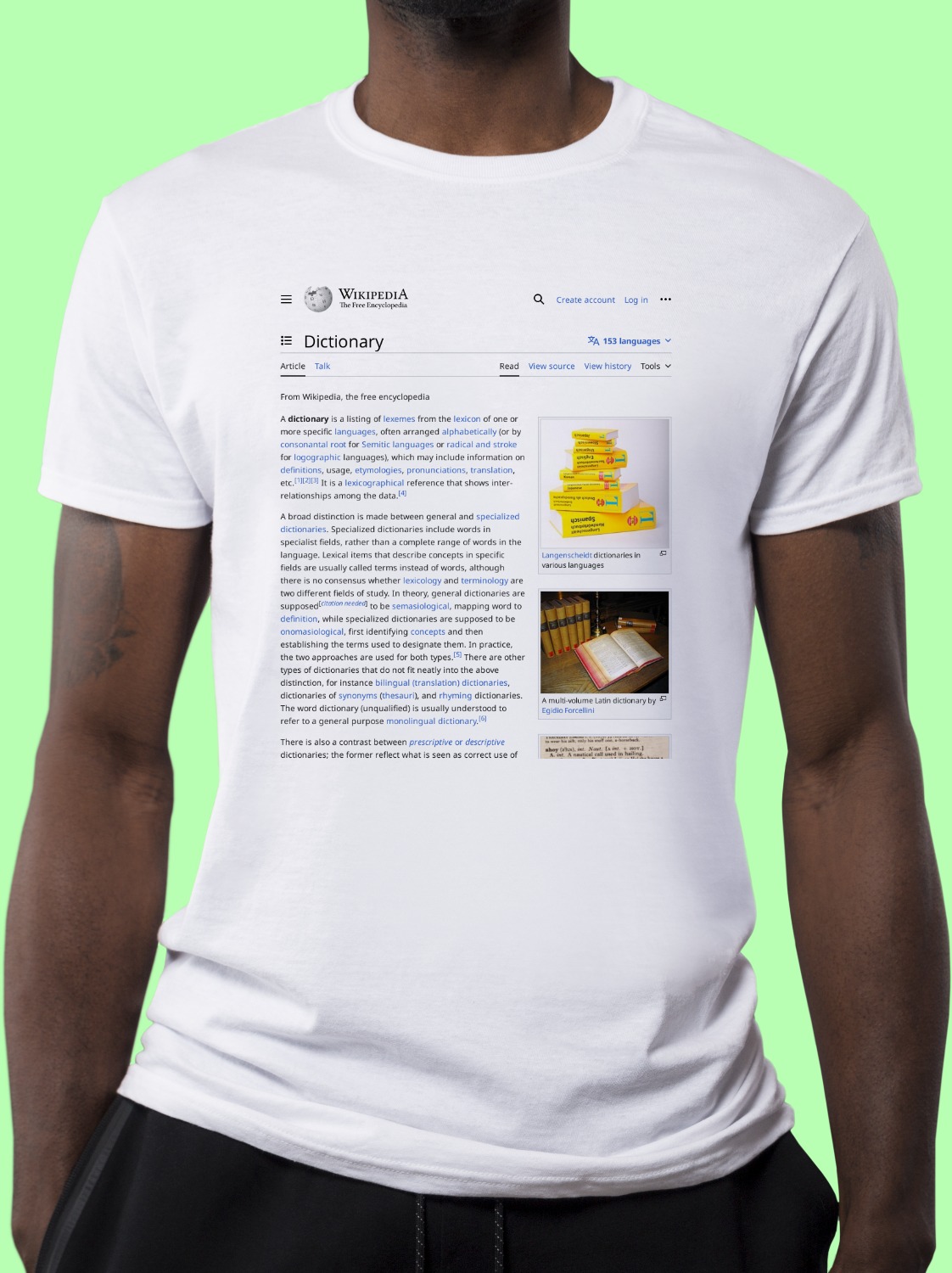 Dictionary Wikipedia Shirt