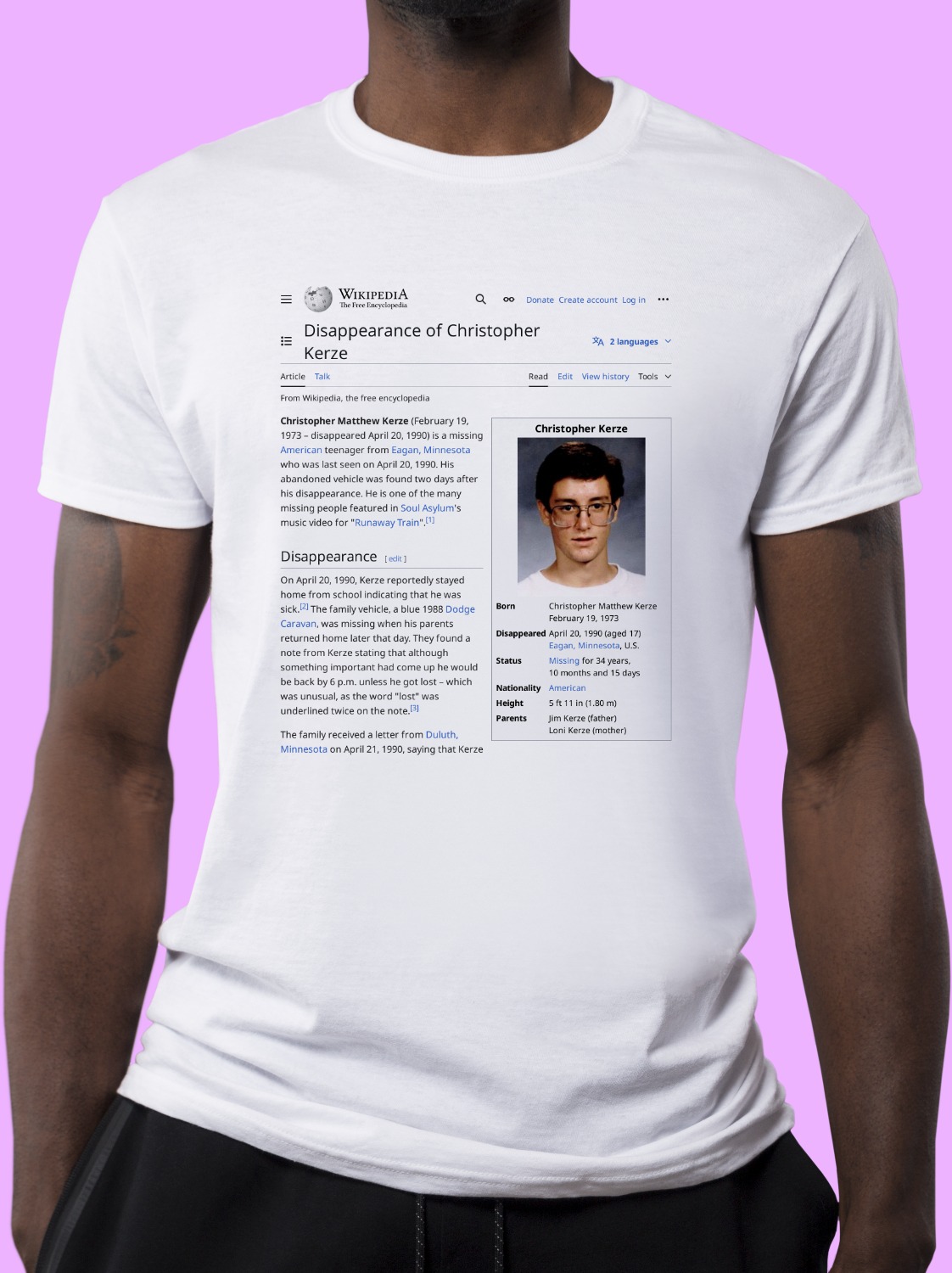 Disappearance_of_Christopher_Kerze Wikipedia Shirt