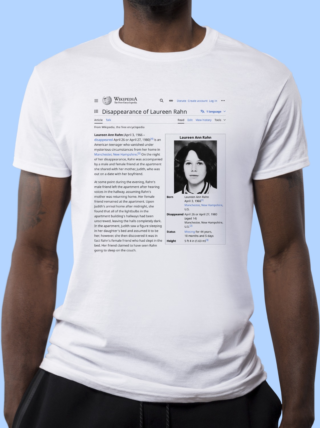Disappearance_of_Laureen_Rahn Wikipedia Shirt