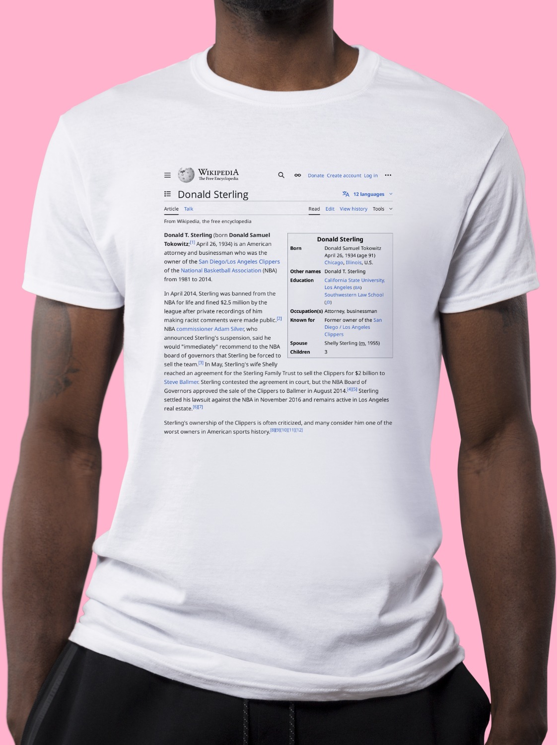 Donald_Sterling Wikipedia Shirt