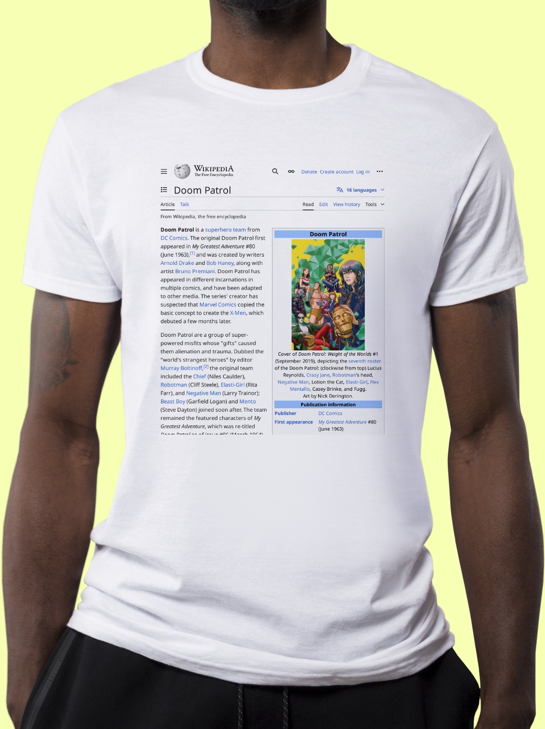 Doom_Patrol Wikipedia Shirt