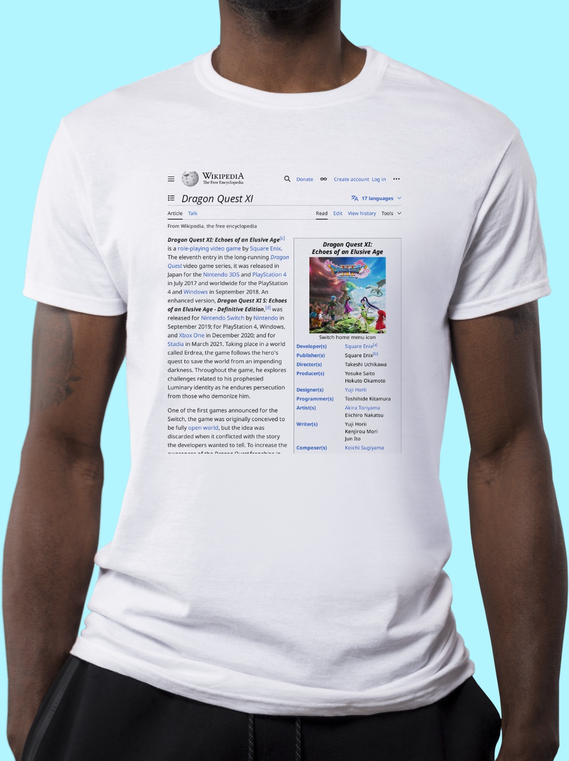 Dragon_Quest_XI Wikipedia Shirt