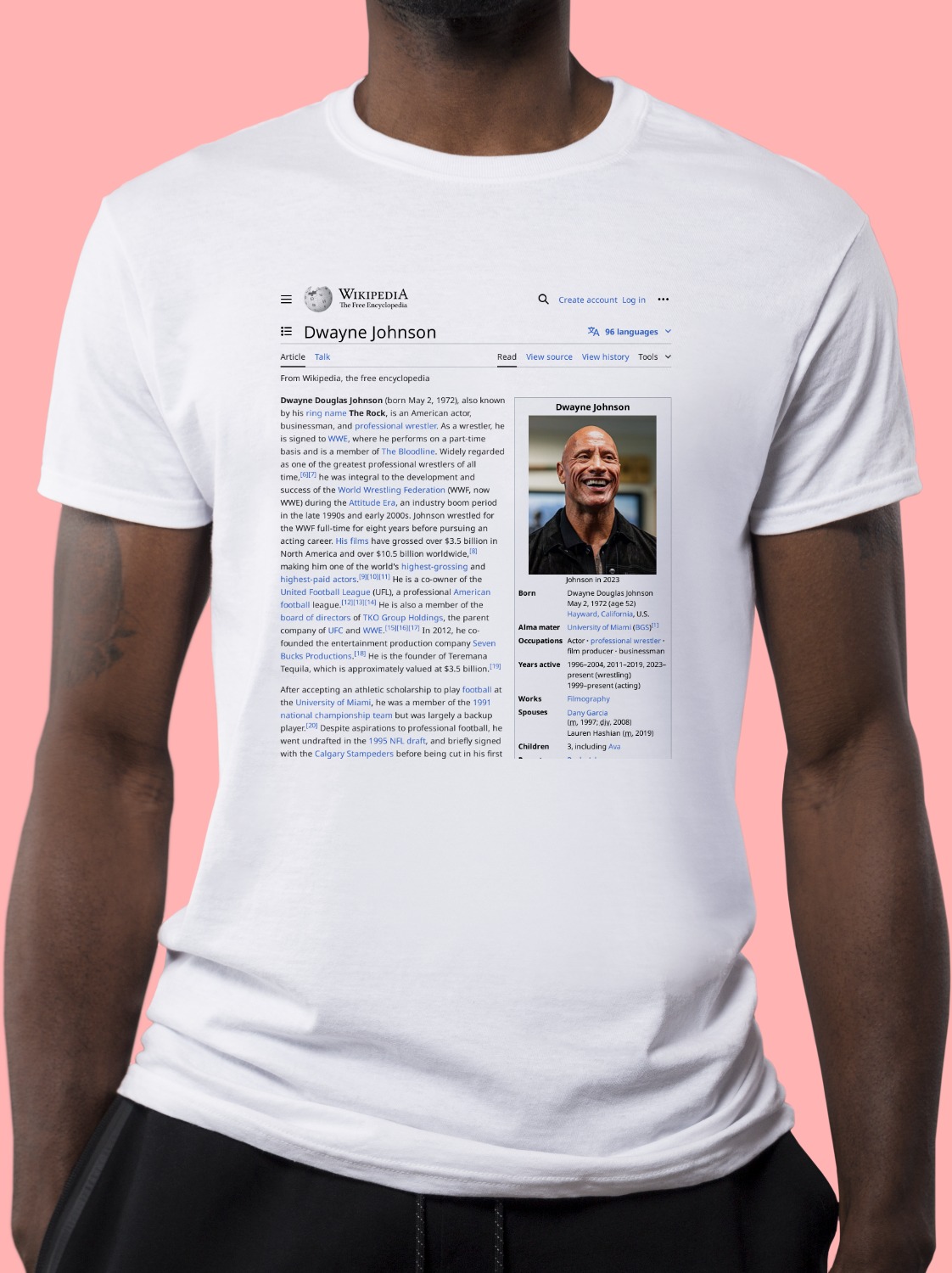 Dwayne_Johnson Wikipedia Shirt