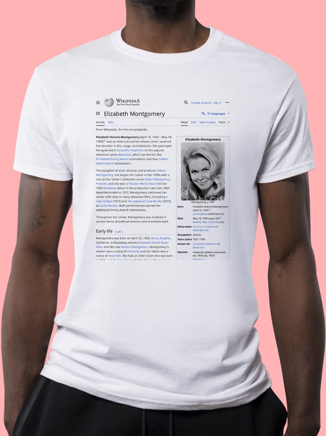 Elizabeth_Montgomery Wikipedia Shirt