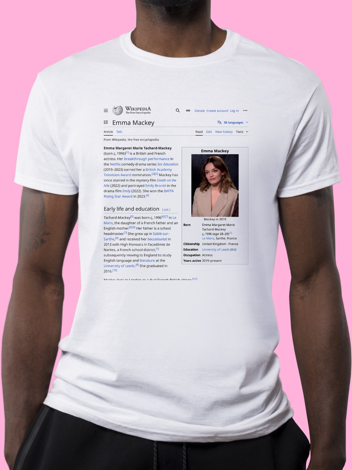 Emma_Mackey Wikipedia Shirt