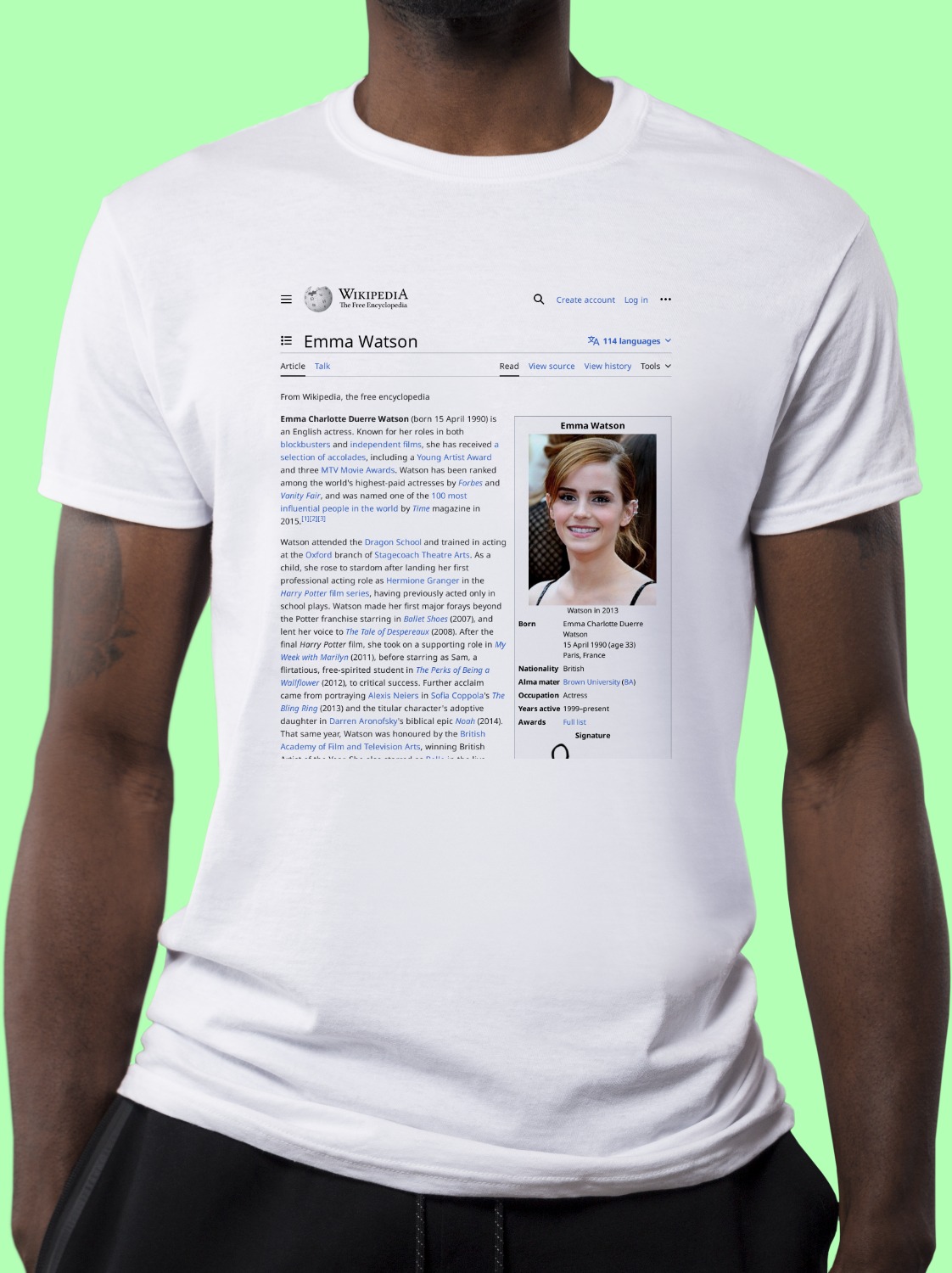 Emma_Watson Wikipedia Shirt