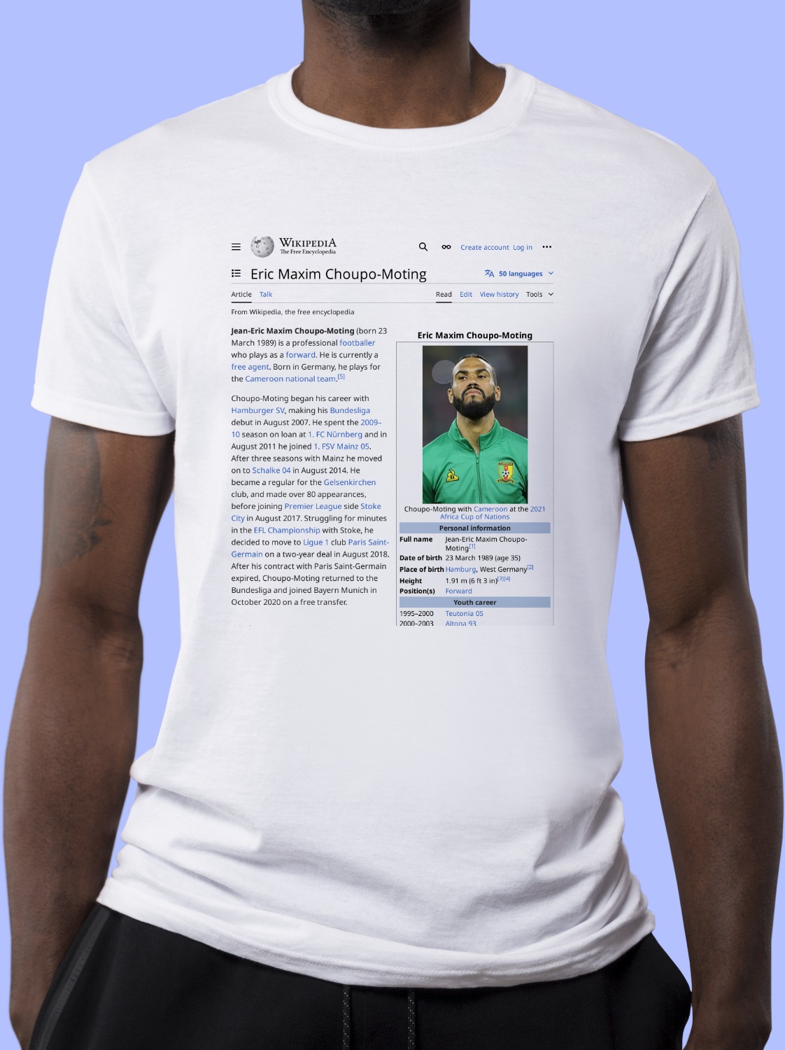 Eric_Maxim_Choupo-Moting Wikipedia Shirt