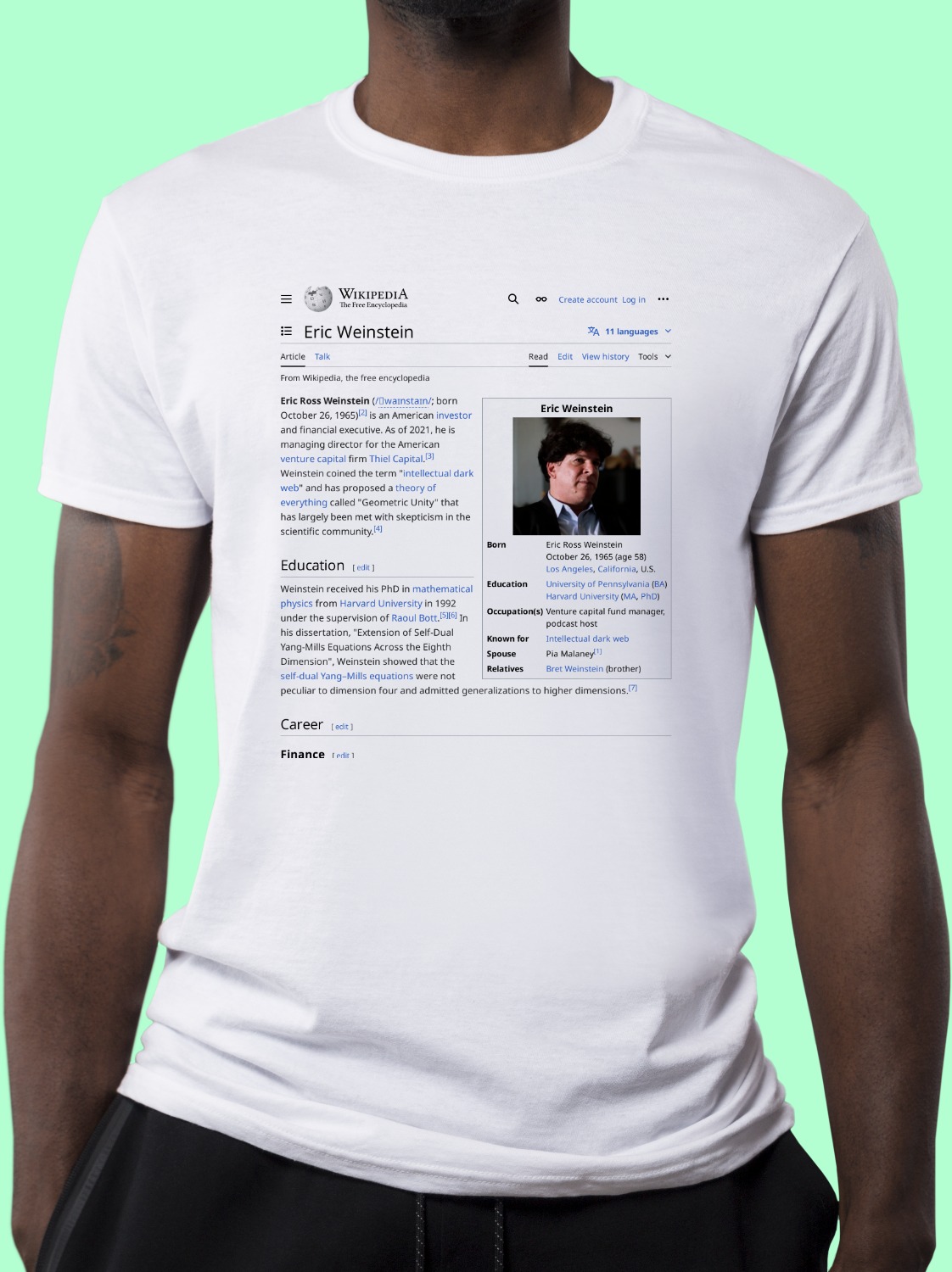 Eric_Weinstein Wikipedia Shirt