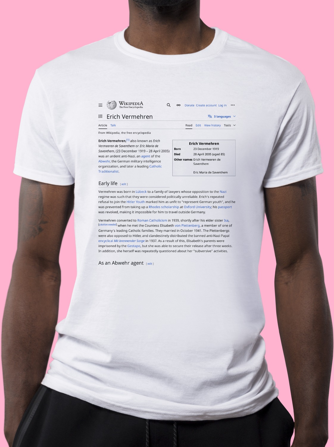 Erich_Vermehren Wikipedia Shirt