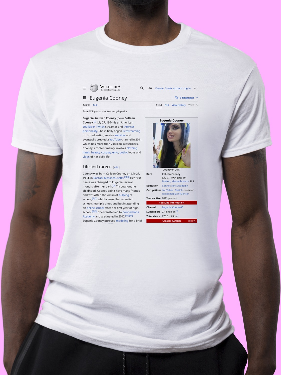 Eugenia_Cooney Wikipedia Shirt