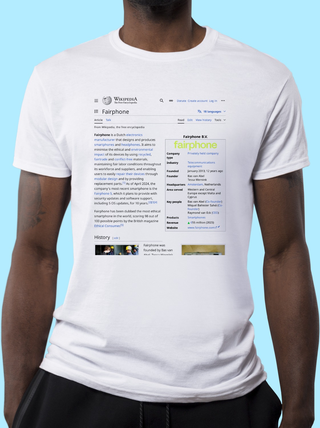 Fairphone Wikipedia Shirt