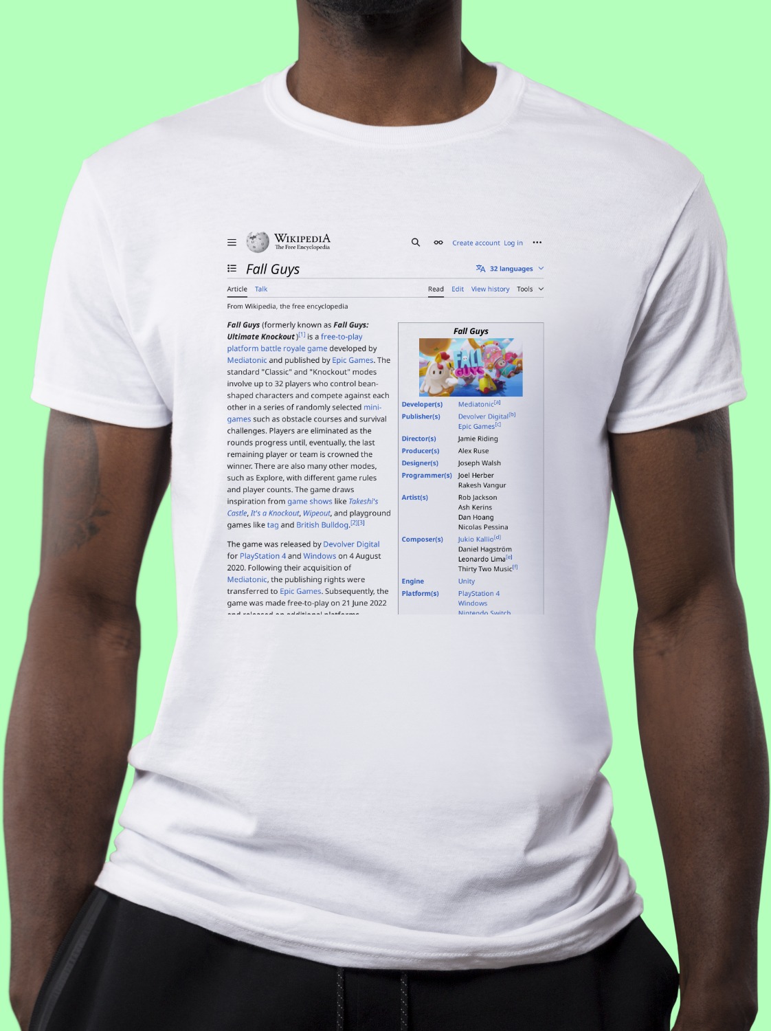 Fall_Guys Wikipedia Shirt