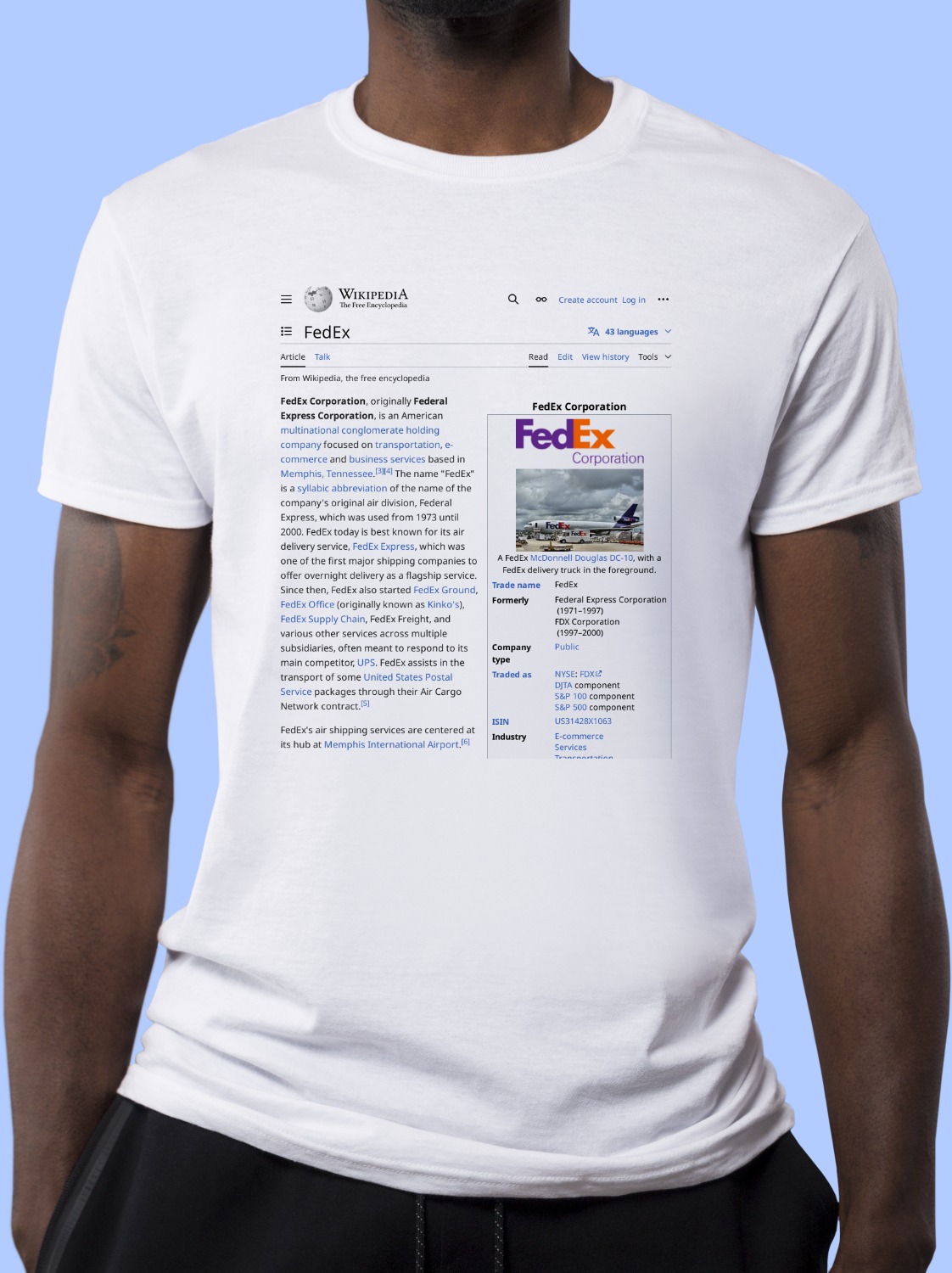 FedEx Wikipedia Shirt