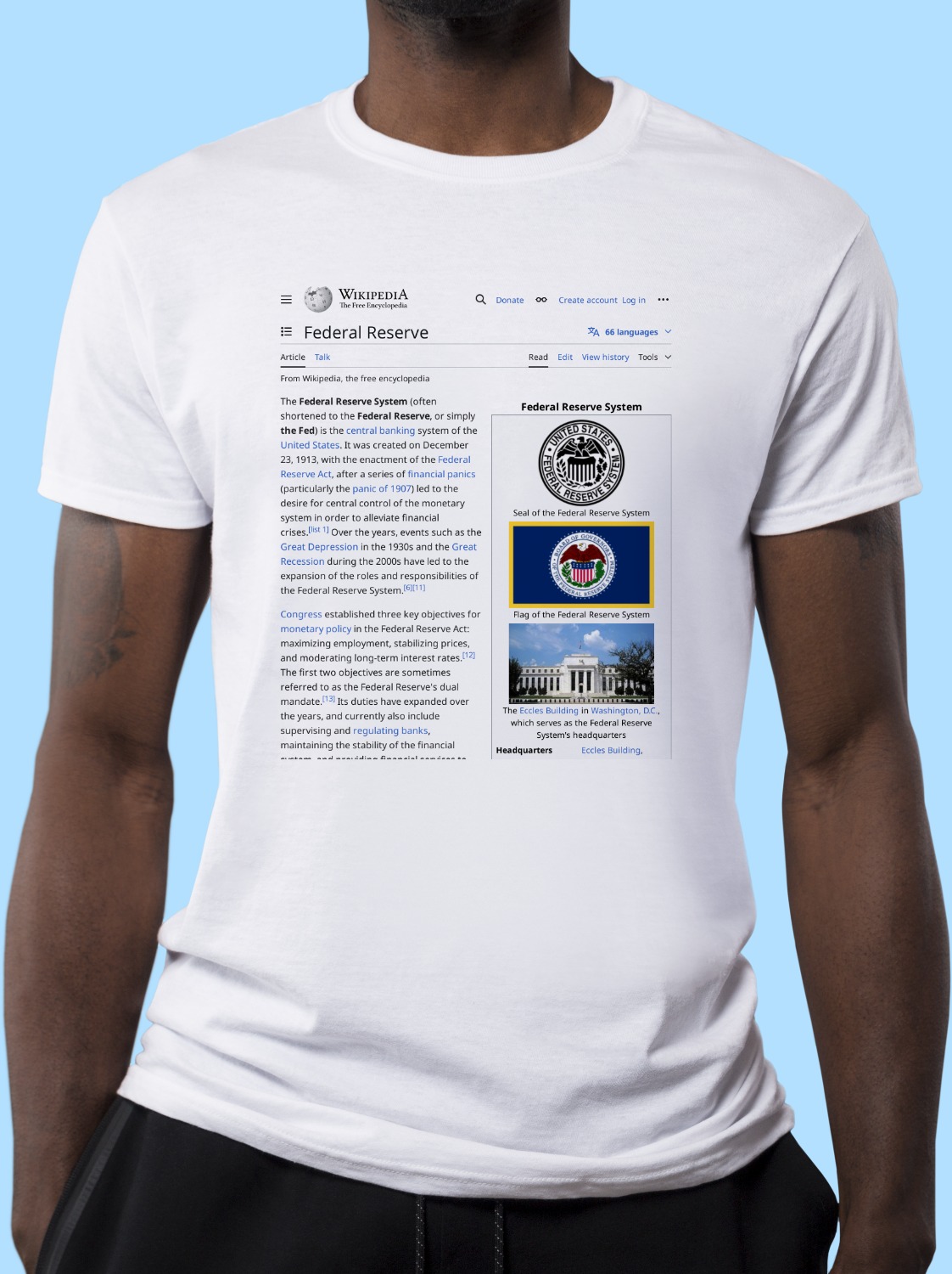 Federal_Reserve Wikipedia Shirt