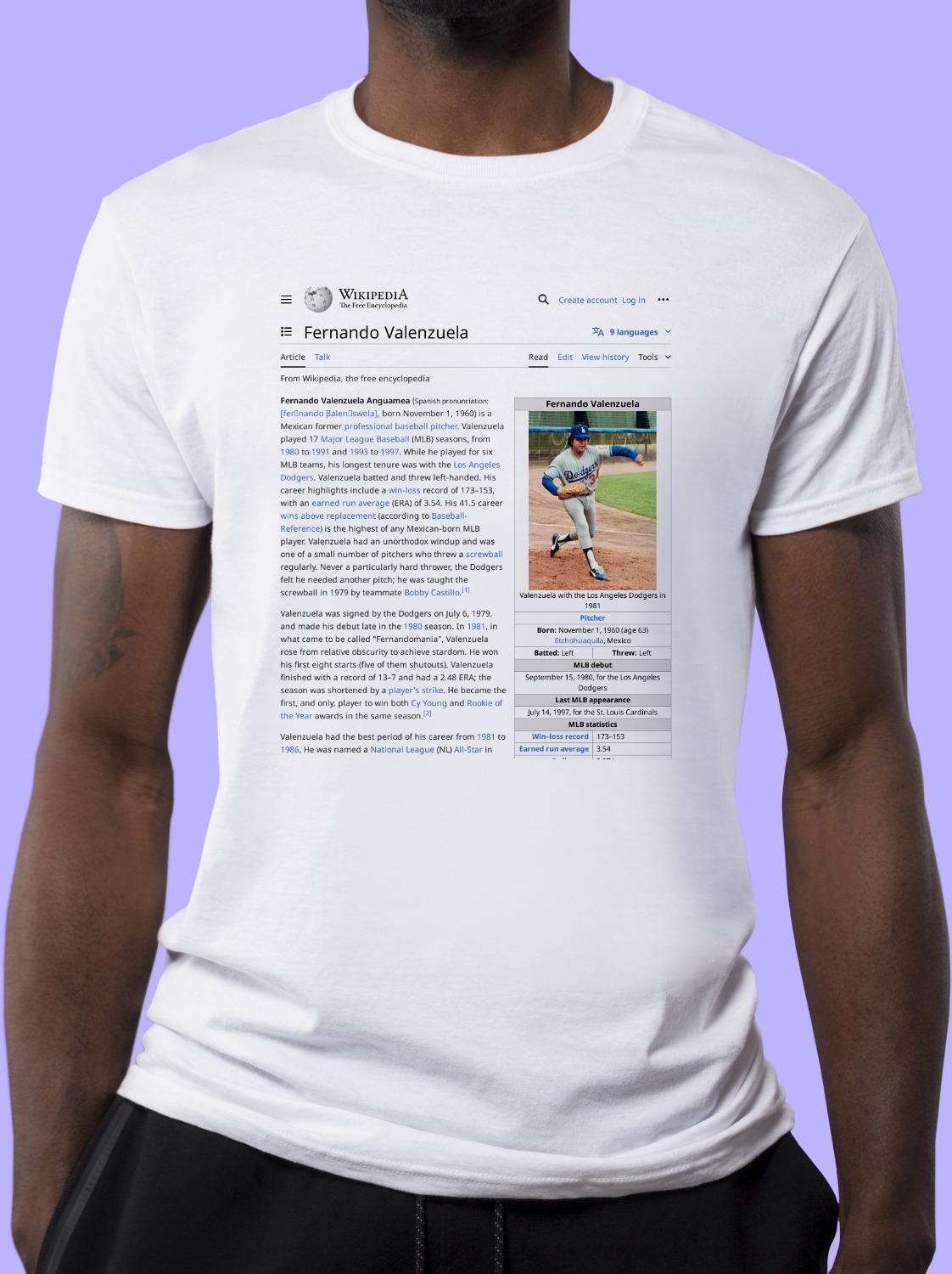 Fernando_Valenzuela Wikipedia Shirt