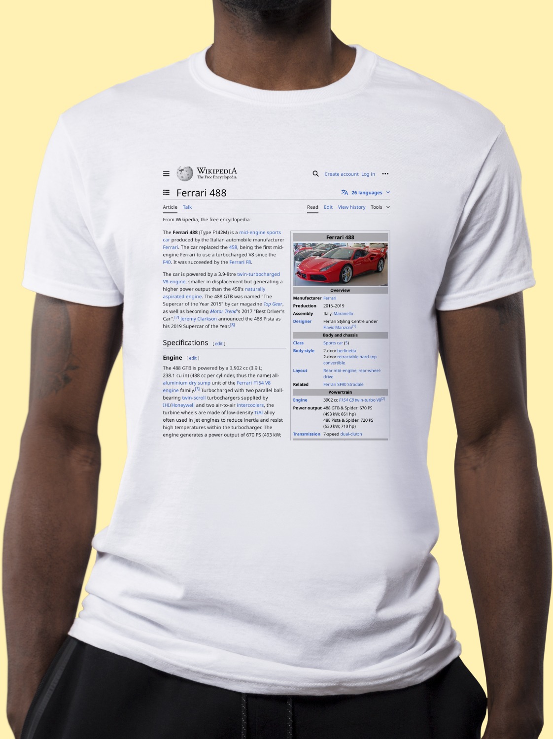 Ferrari_488 Wikipedia Shirt