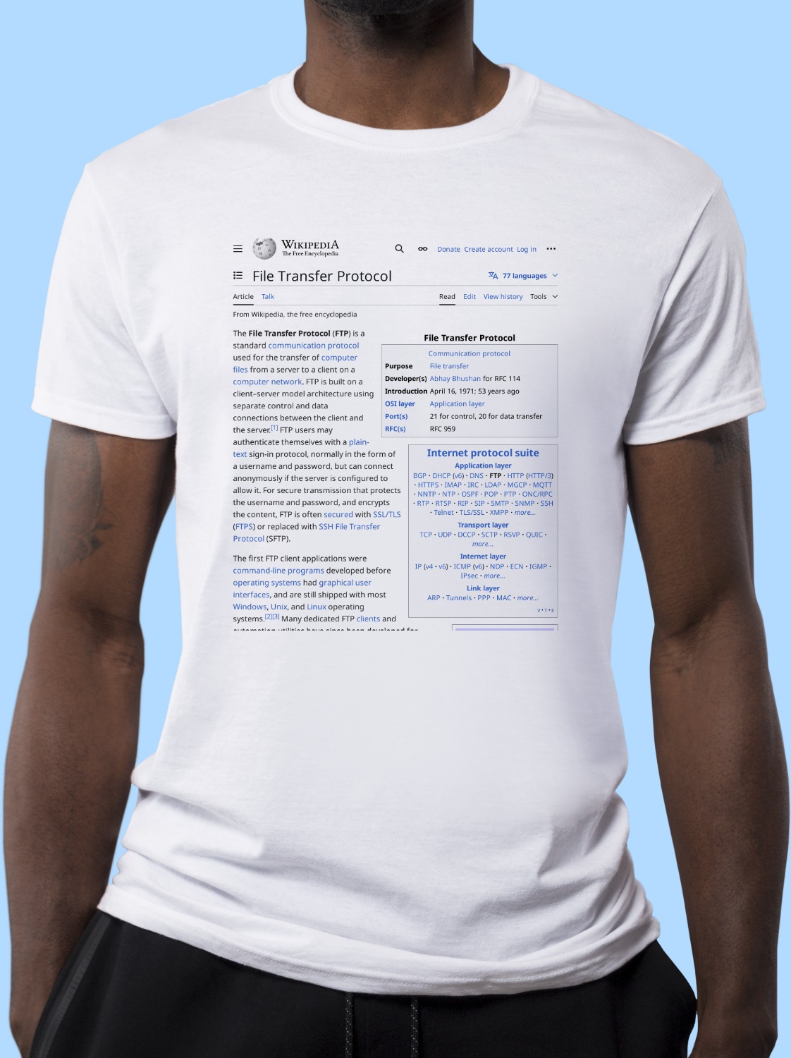 File_Transfer_Protocol Wikipedia Shirt