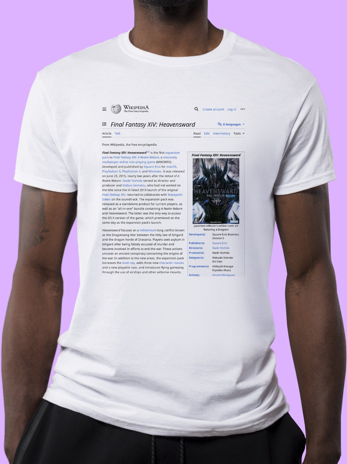 Final_Fantasy_XIV:_Heavensward Wikipedia Shirt