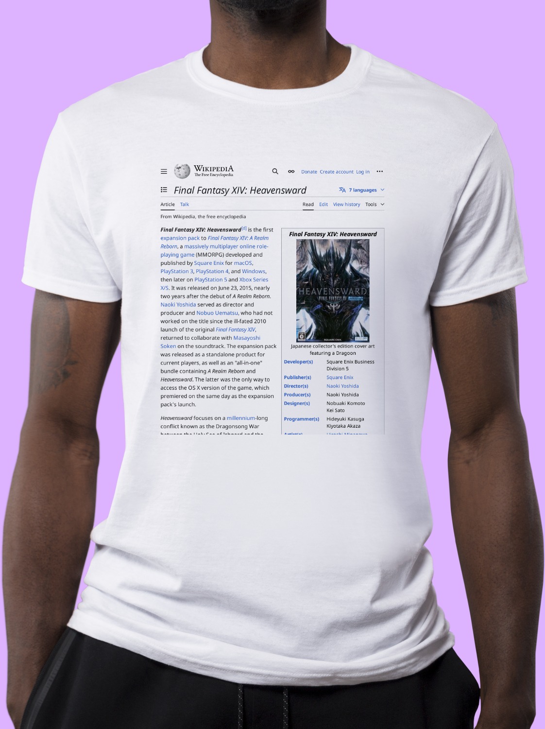 Final_Fantasy_XIV:_Heavensward Wikipedia Shirt