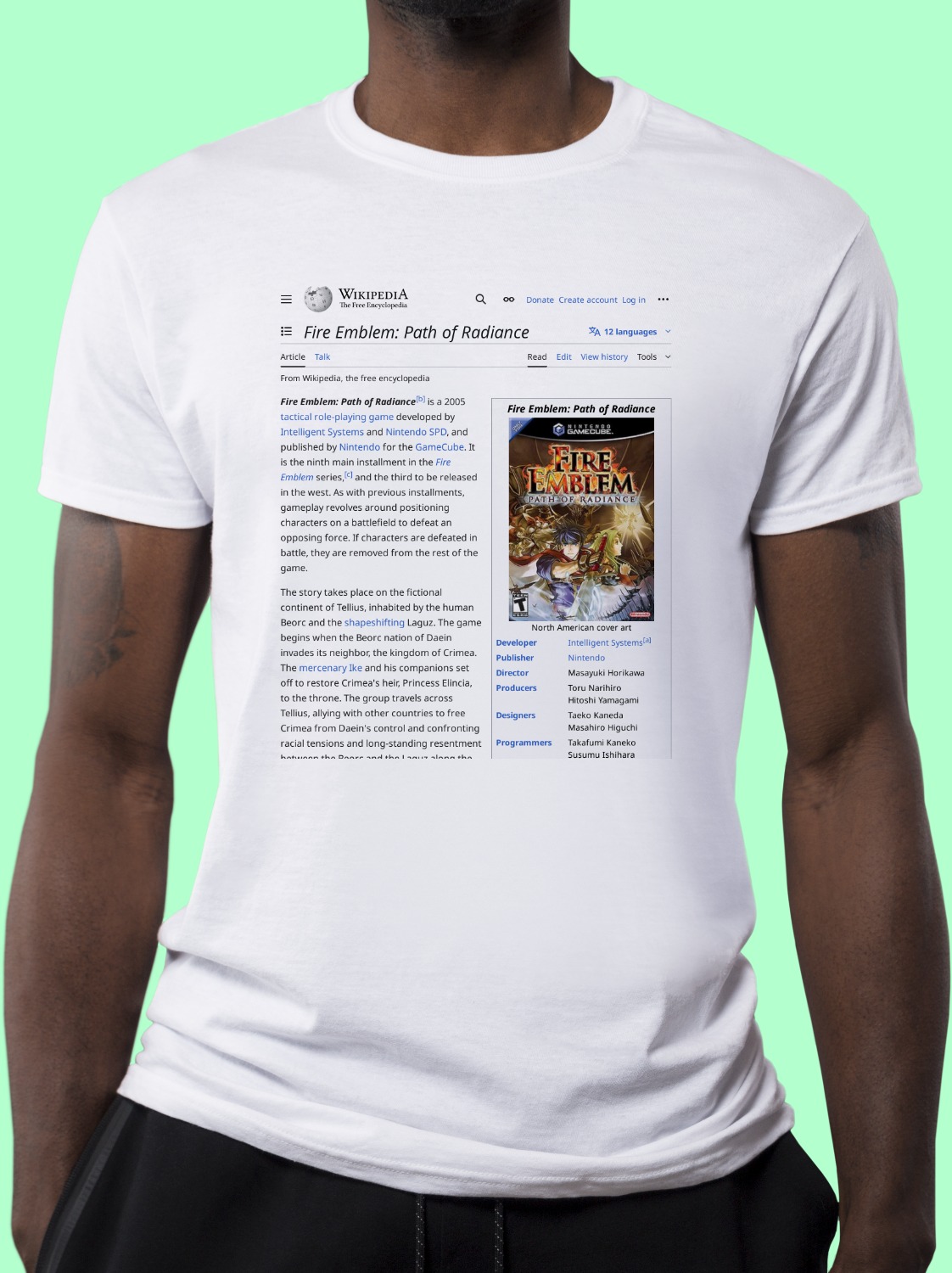 Fire_Emblem:_Path_of_Radiance Wikipedia Shirt