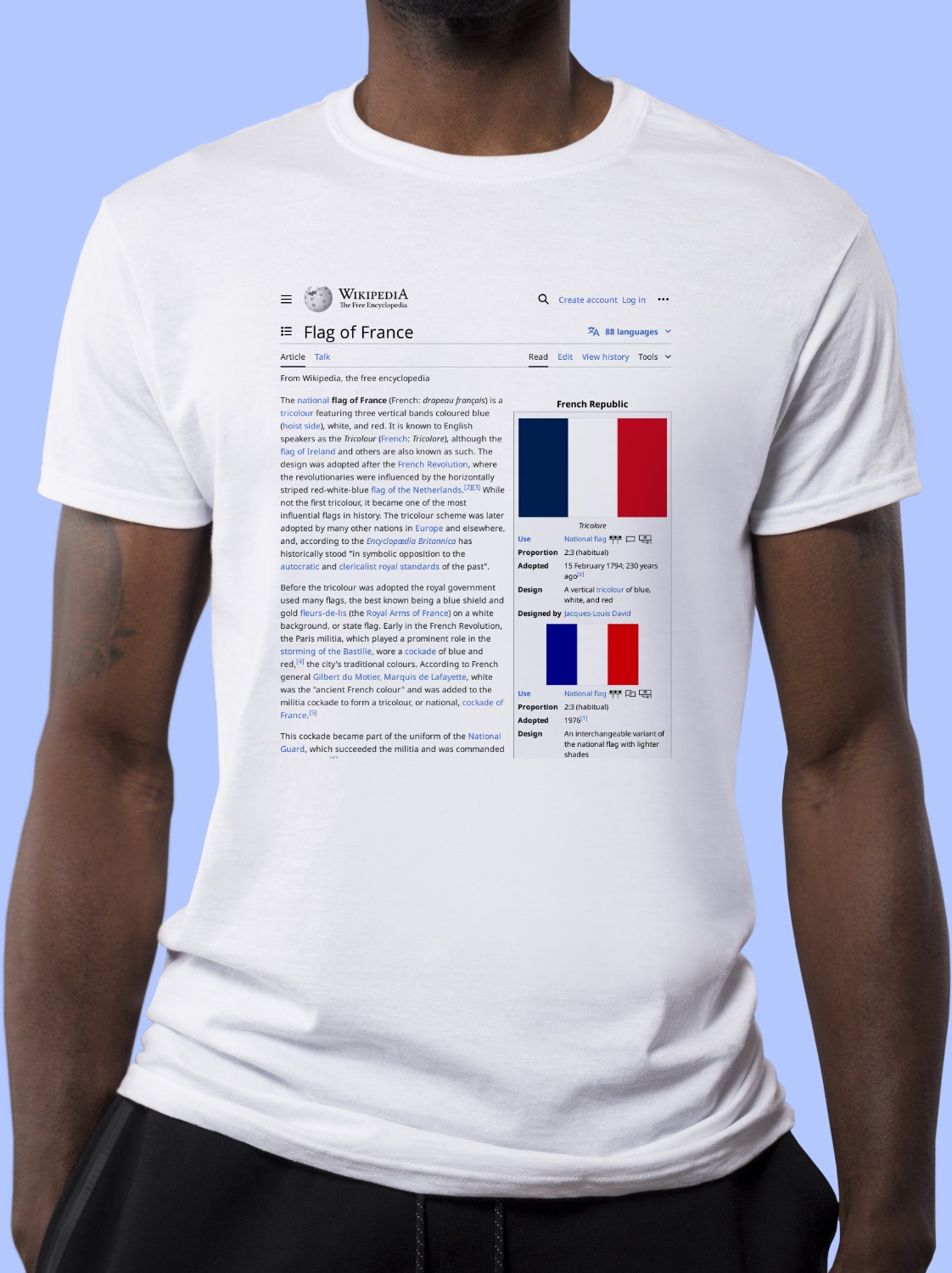 Flag_of_France Wikipedia Shirt