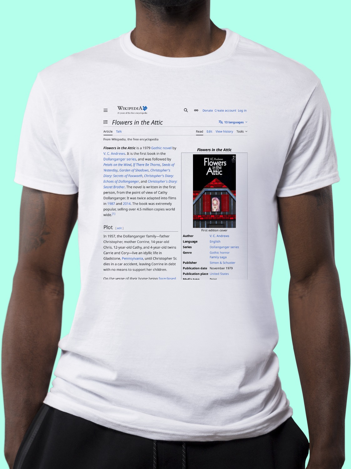 Flowers in the Attic Wikipedia T-Shirt