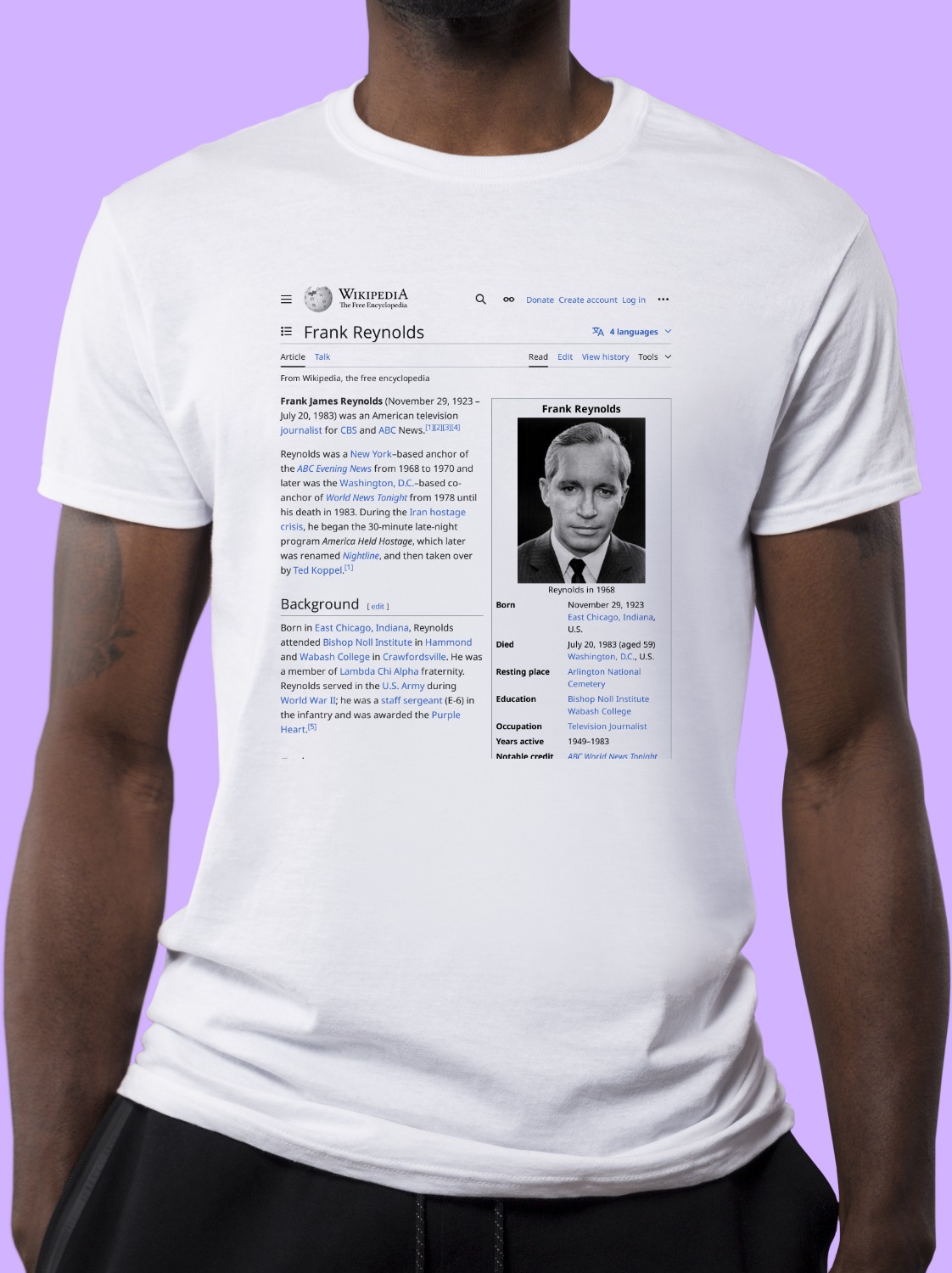 Frank_Reynolds Wikipedia Shirt