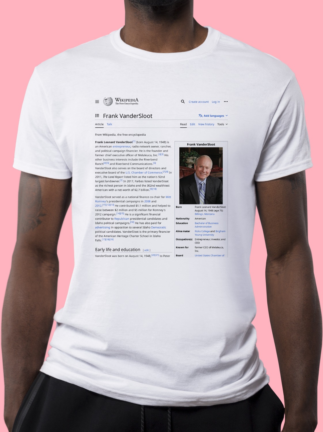 Frank_VanderSloot Wikipedia Shirt