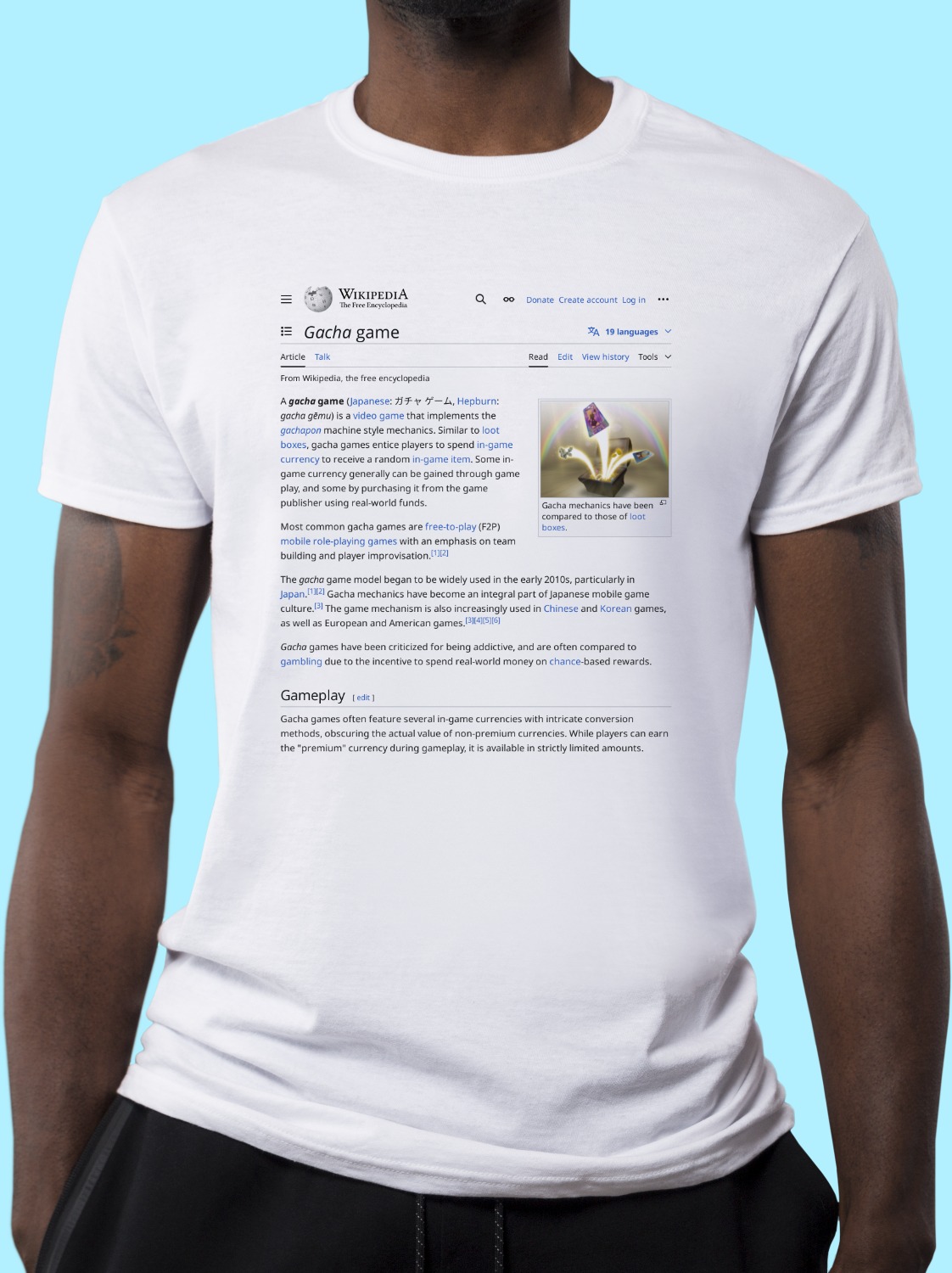 Gacha_game Wikipedia Shirt
