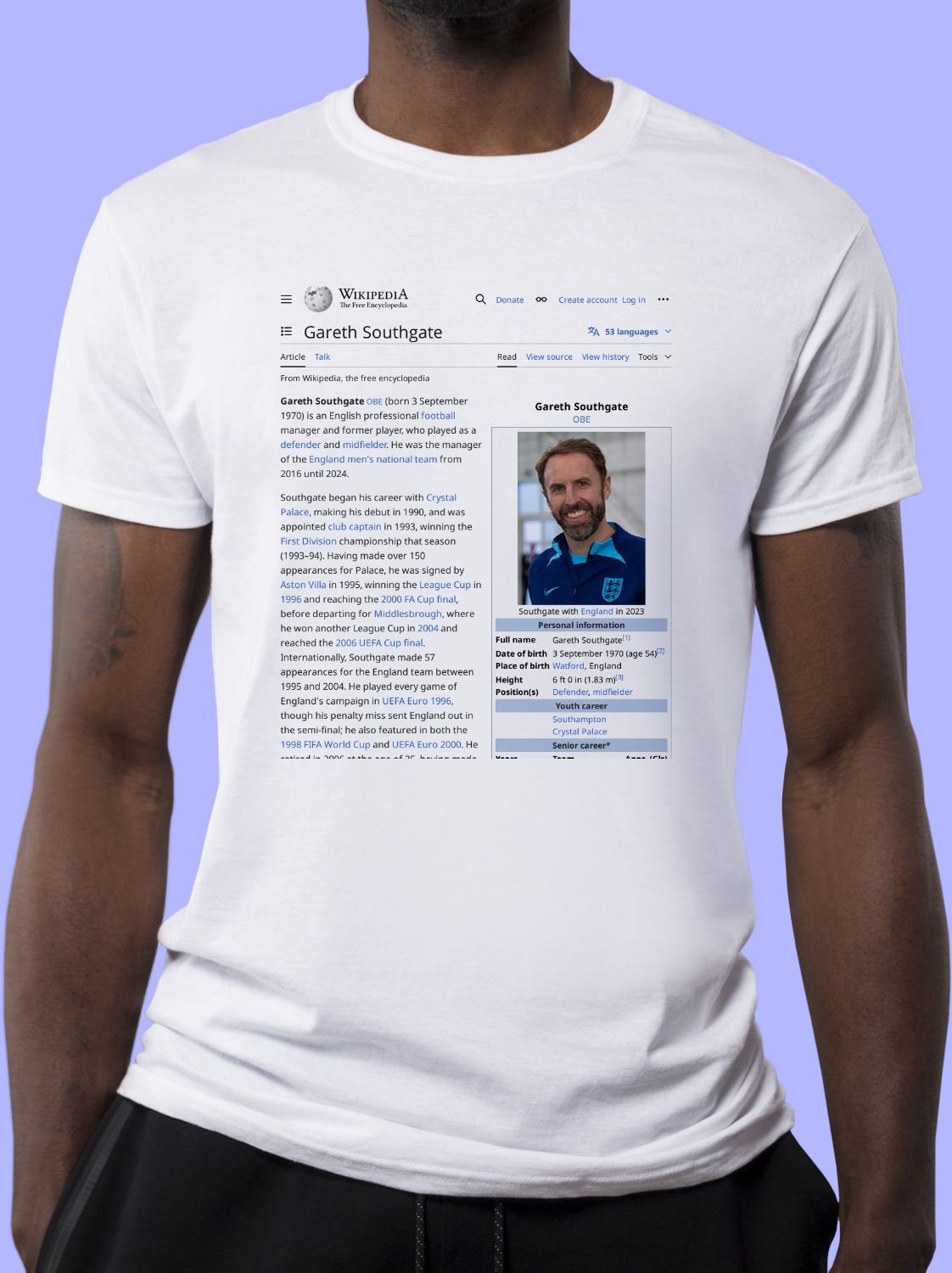 Gareth_Southgate Wikipedia Shirt