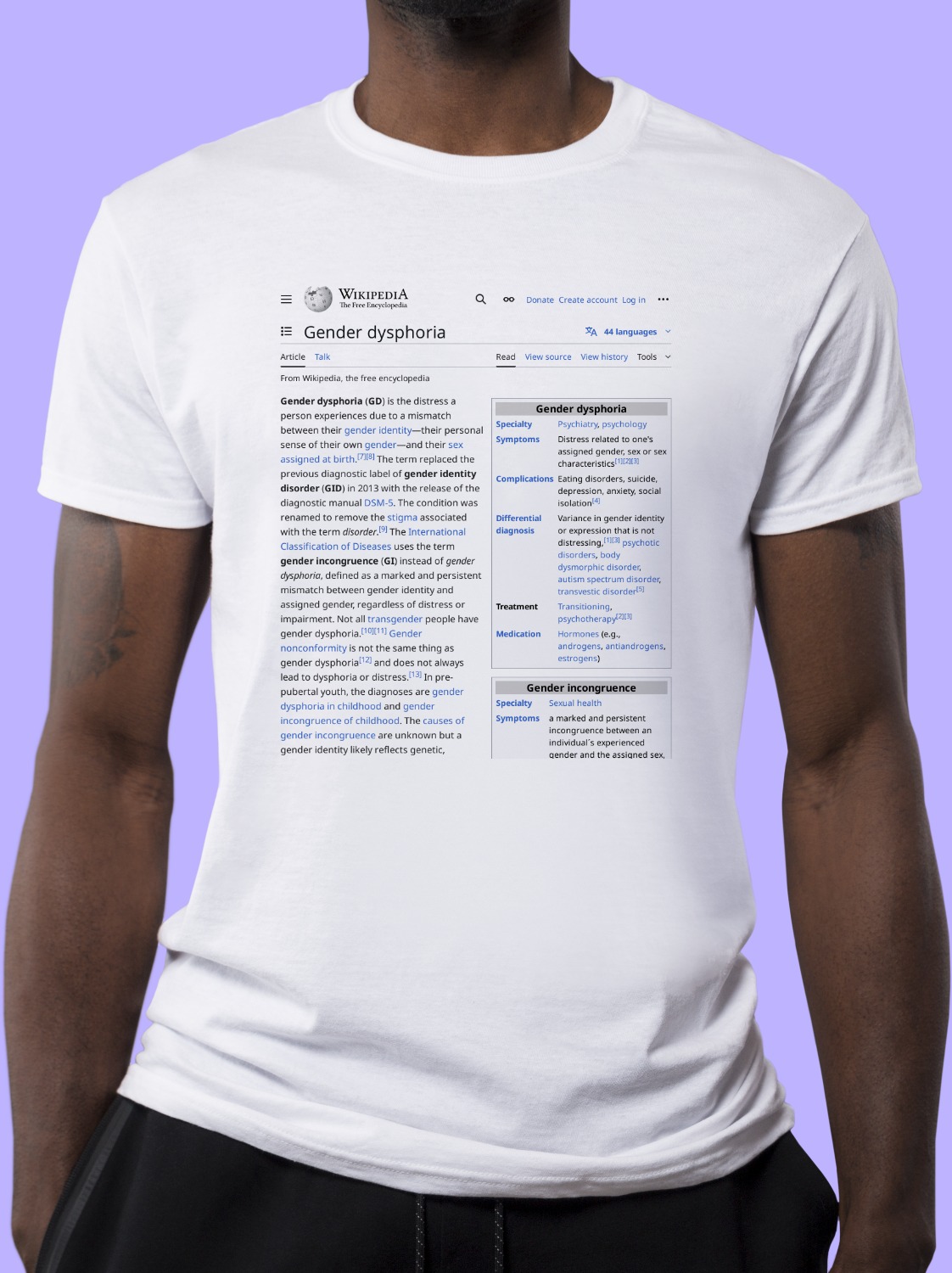 Gender_dysphoria Wikipedia Shirt