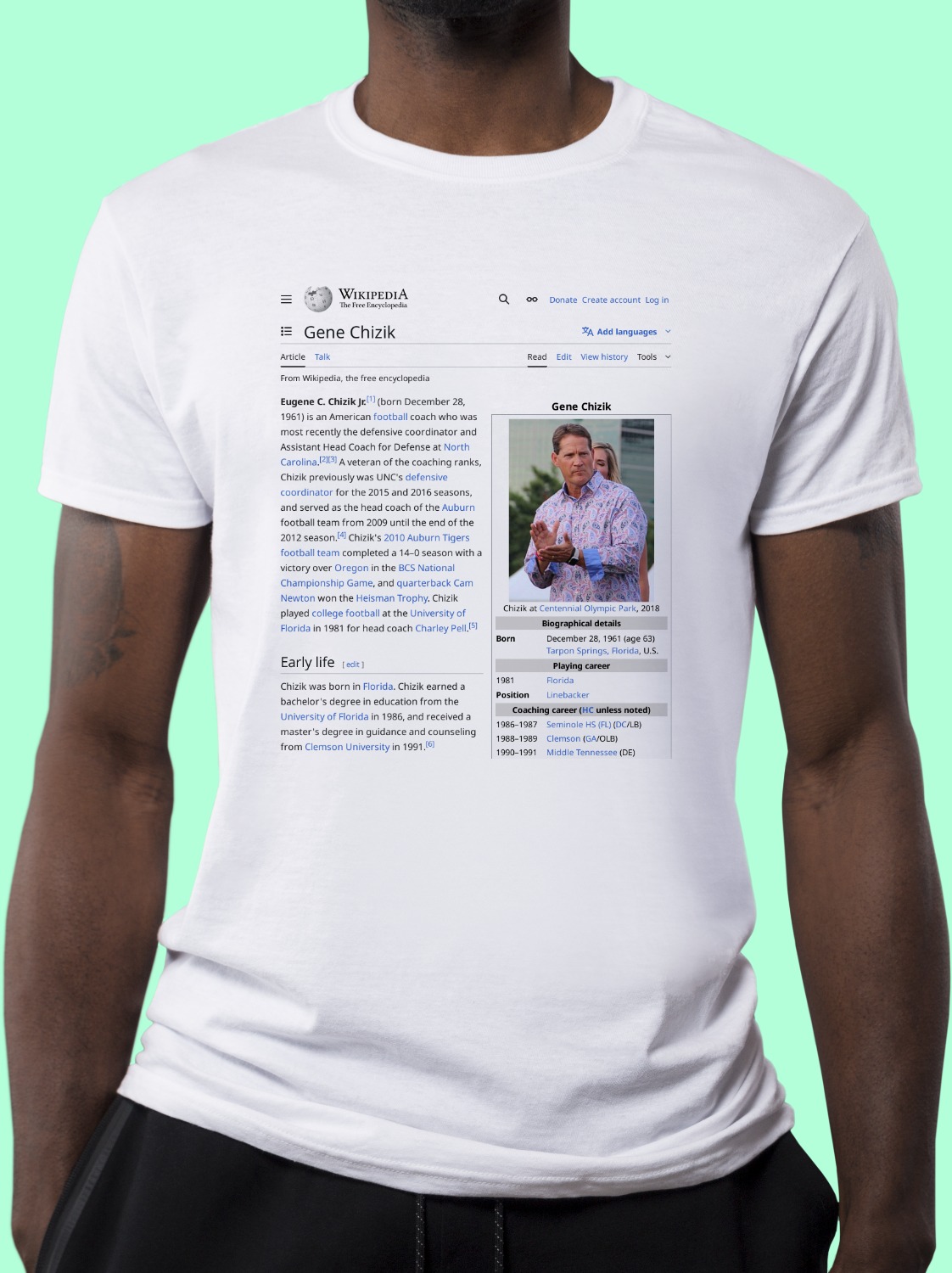 Gene_Chizik Wikipedia Shirt